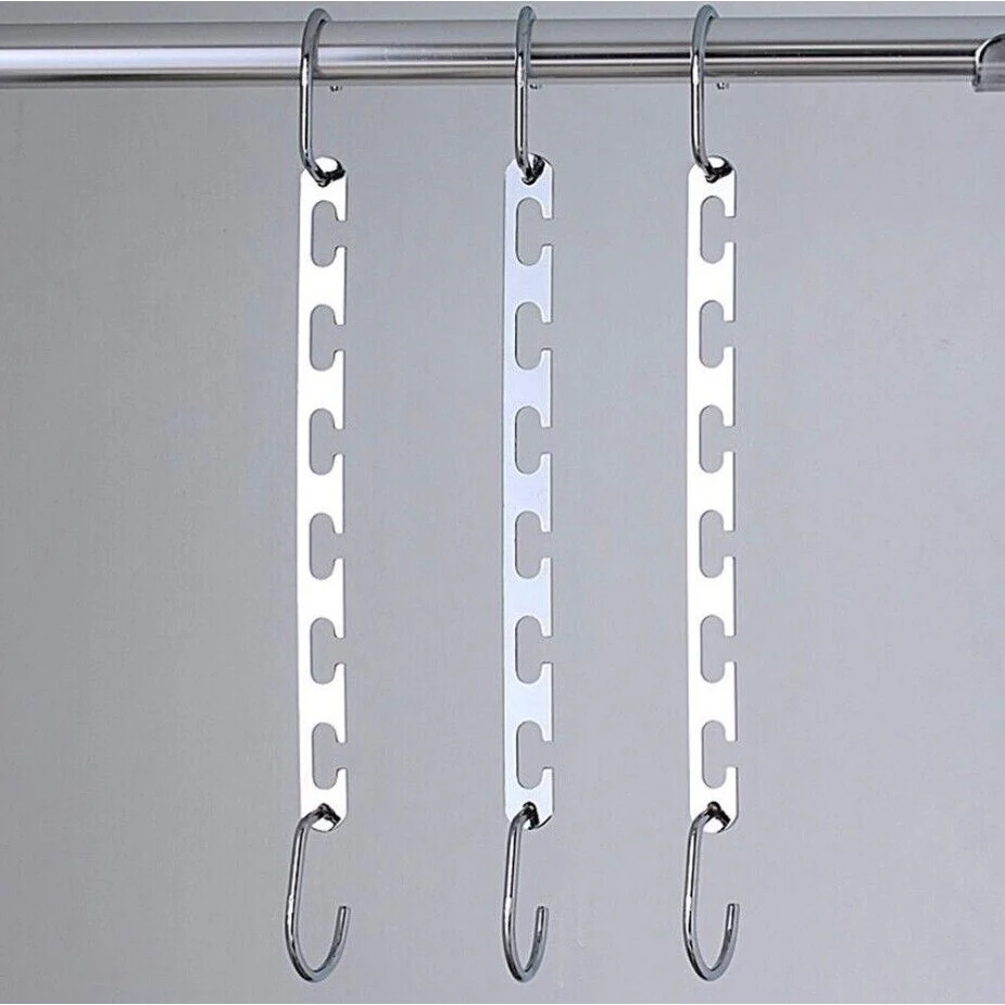 4Pcs Metal Hanger Closet Hook Clothes Saver