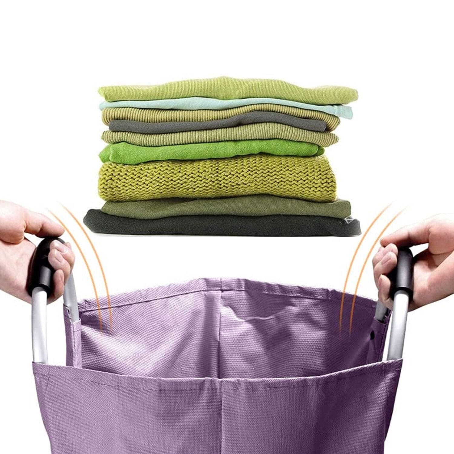 Collapsible 90L Large Laundry Hamper Basket