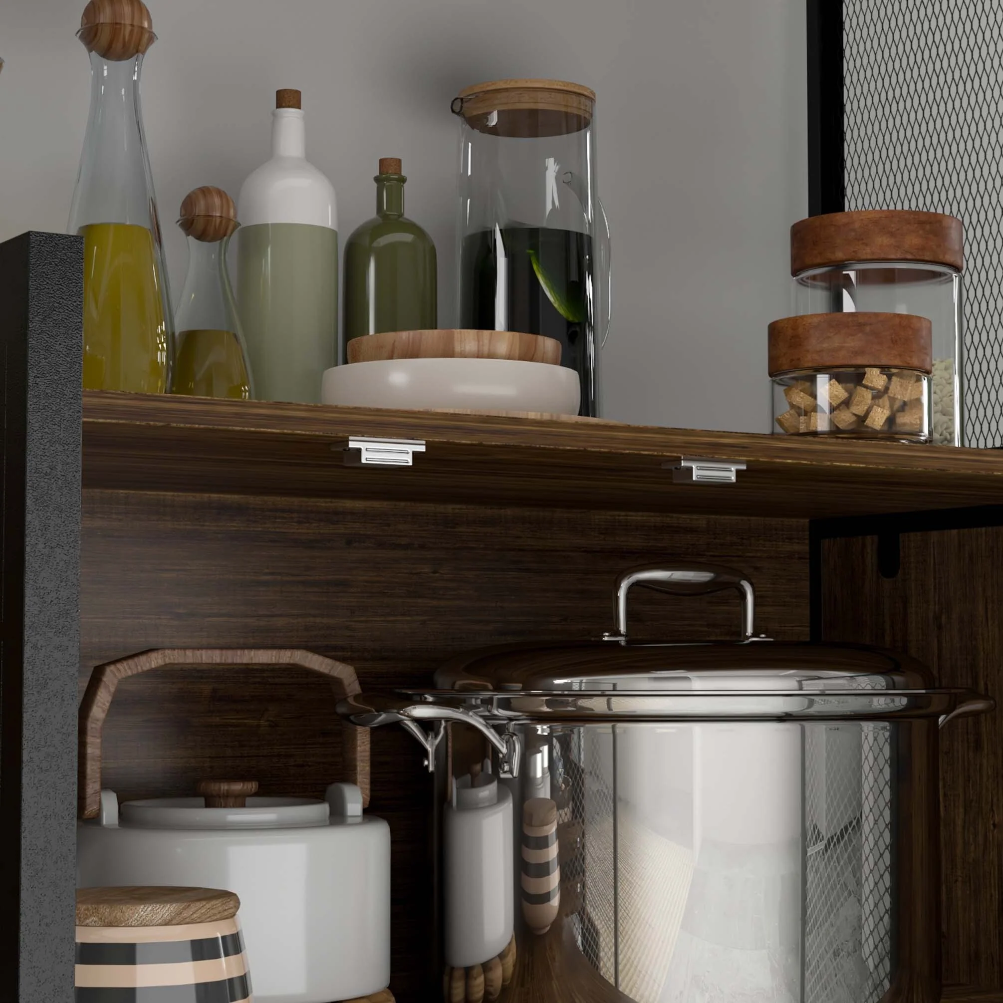 Large Buffet with Hutch,Kitchen Pantry Cupboard Sideboard