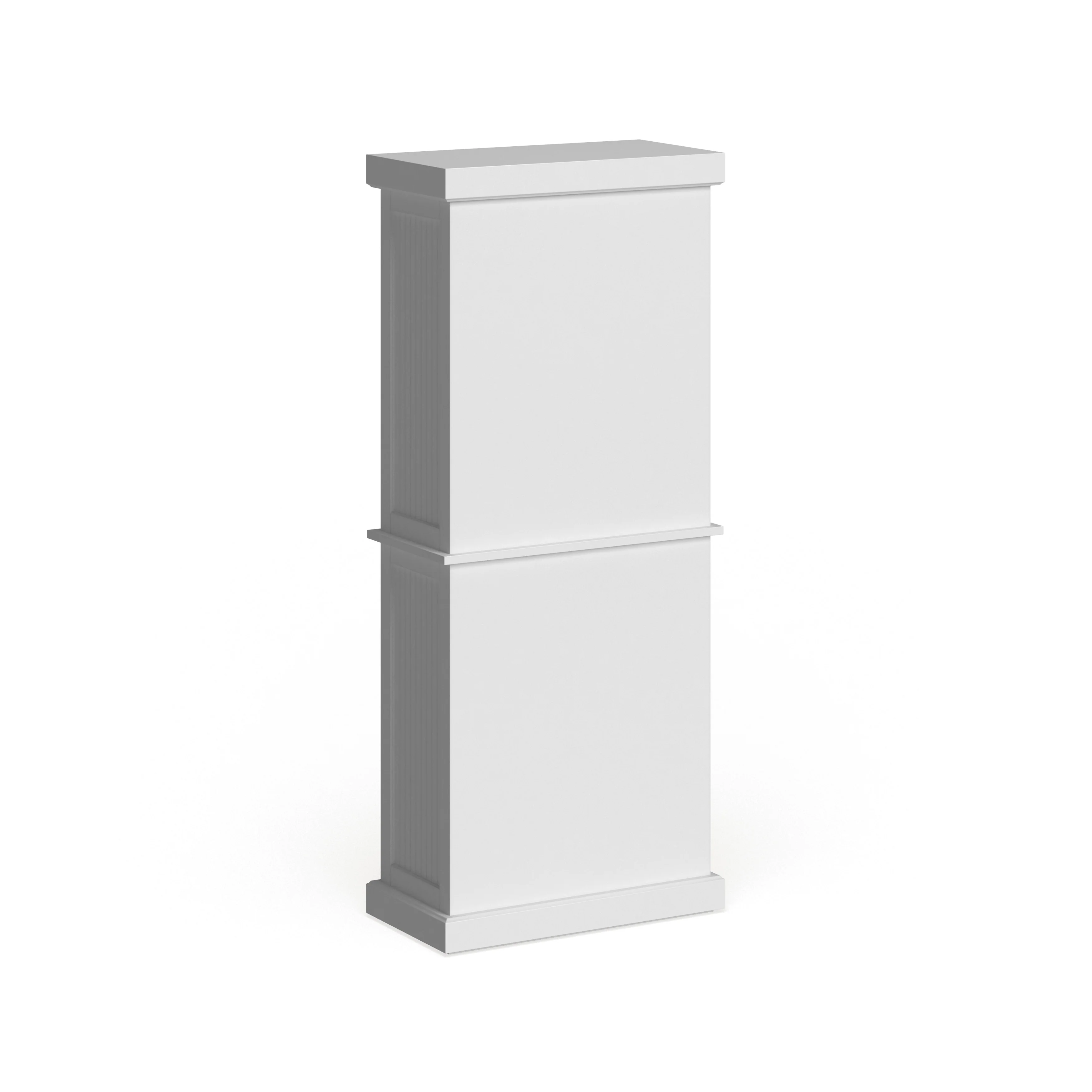 Homestyles Nantucket Sanded Off-White Pantry with Four Doors - N/A