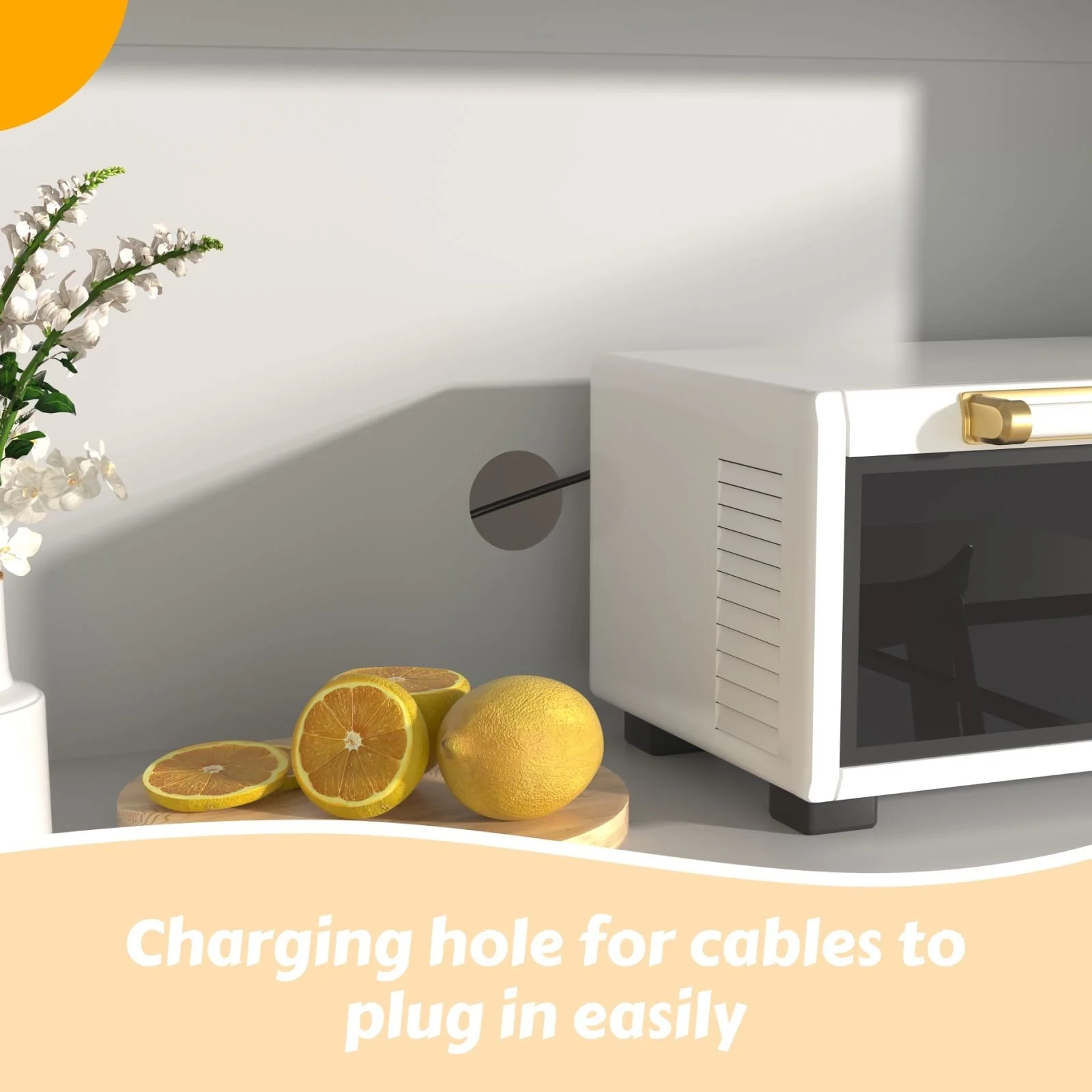 VEIKOUS Kitchen Pantry Storage Cabinet Cupboard with Framed Glass Door and Drawer