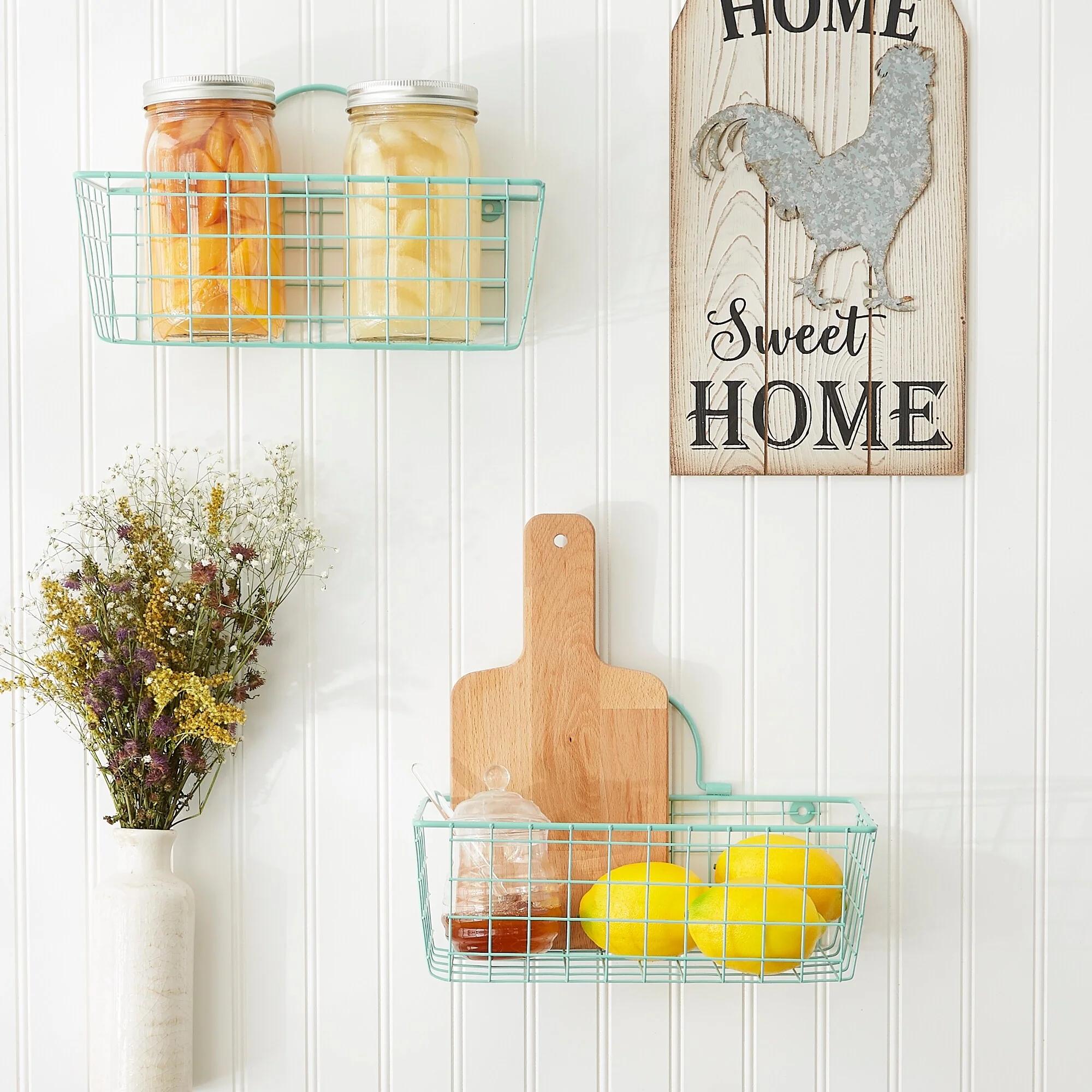 DII Wire Wall Basket(Set of 2) Grey