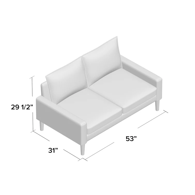 Ediline Velvet Square Arm Sofa