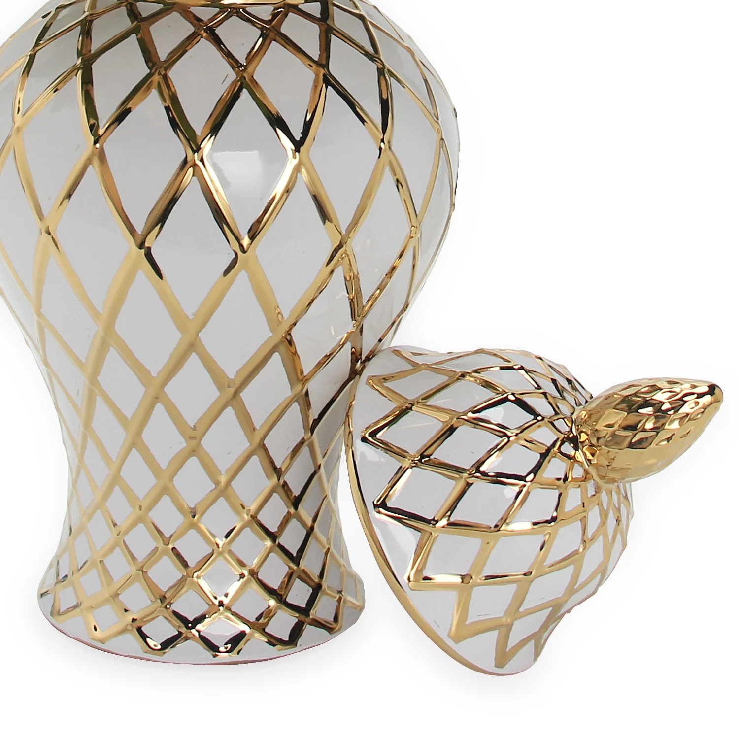 Figurate Ceramic Decorative Ginger Jar Vase