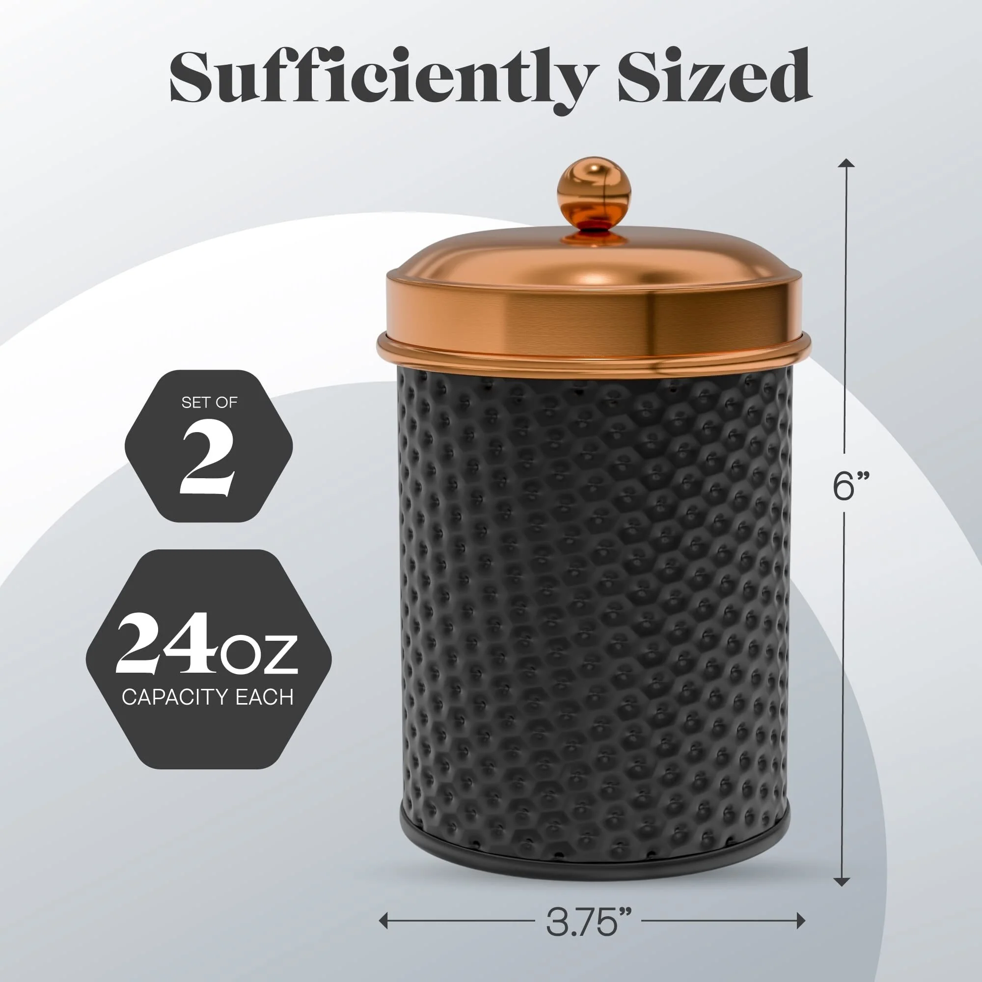 Amici Home Set of 2 Ashby Metal Canisters