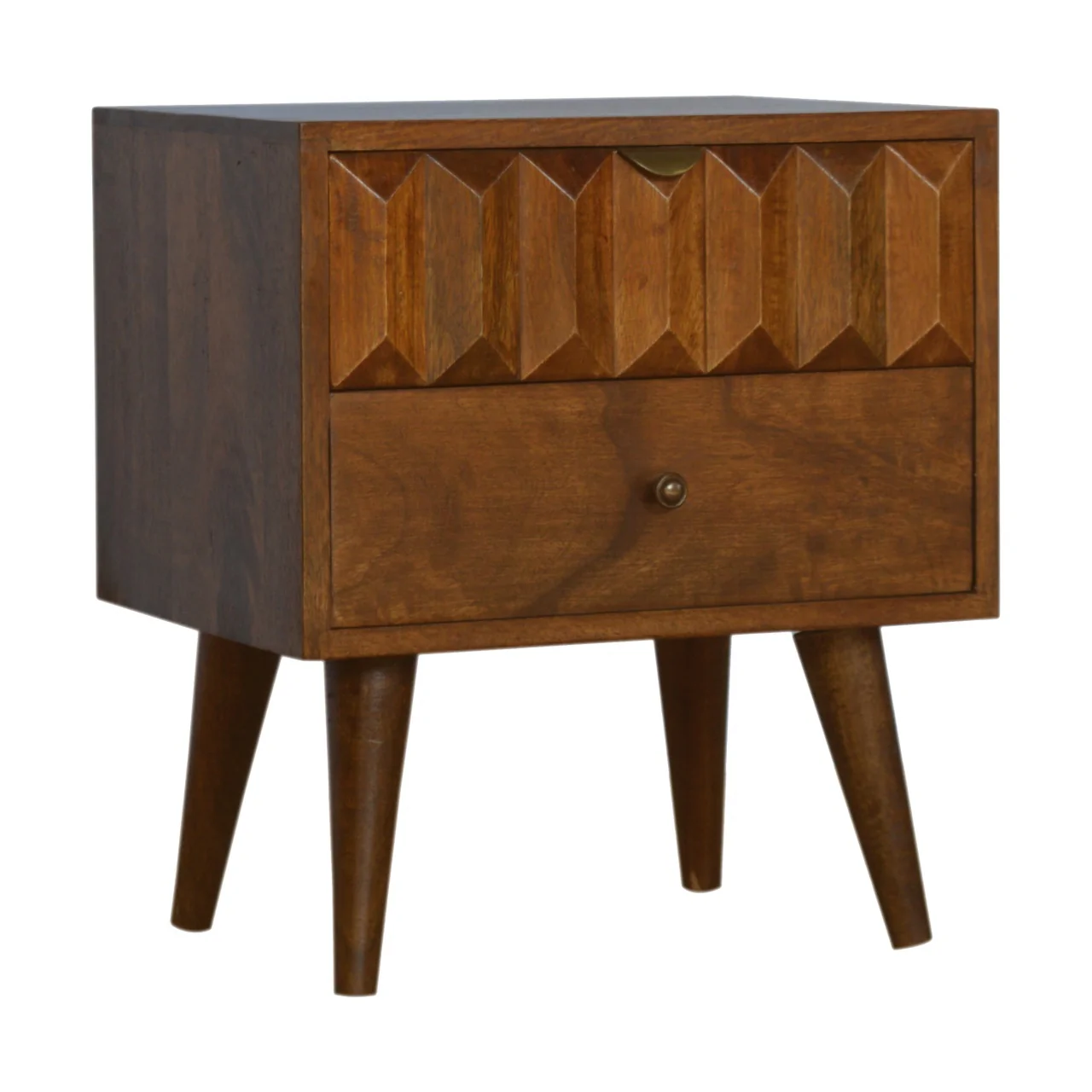 Chestnut Prism Bedside Nightstand