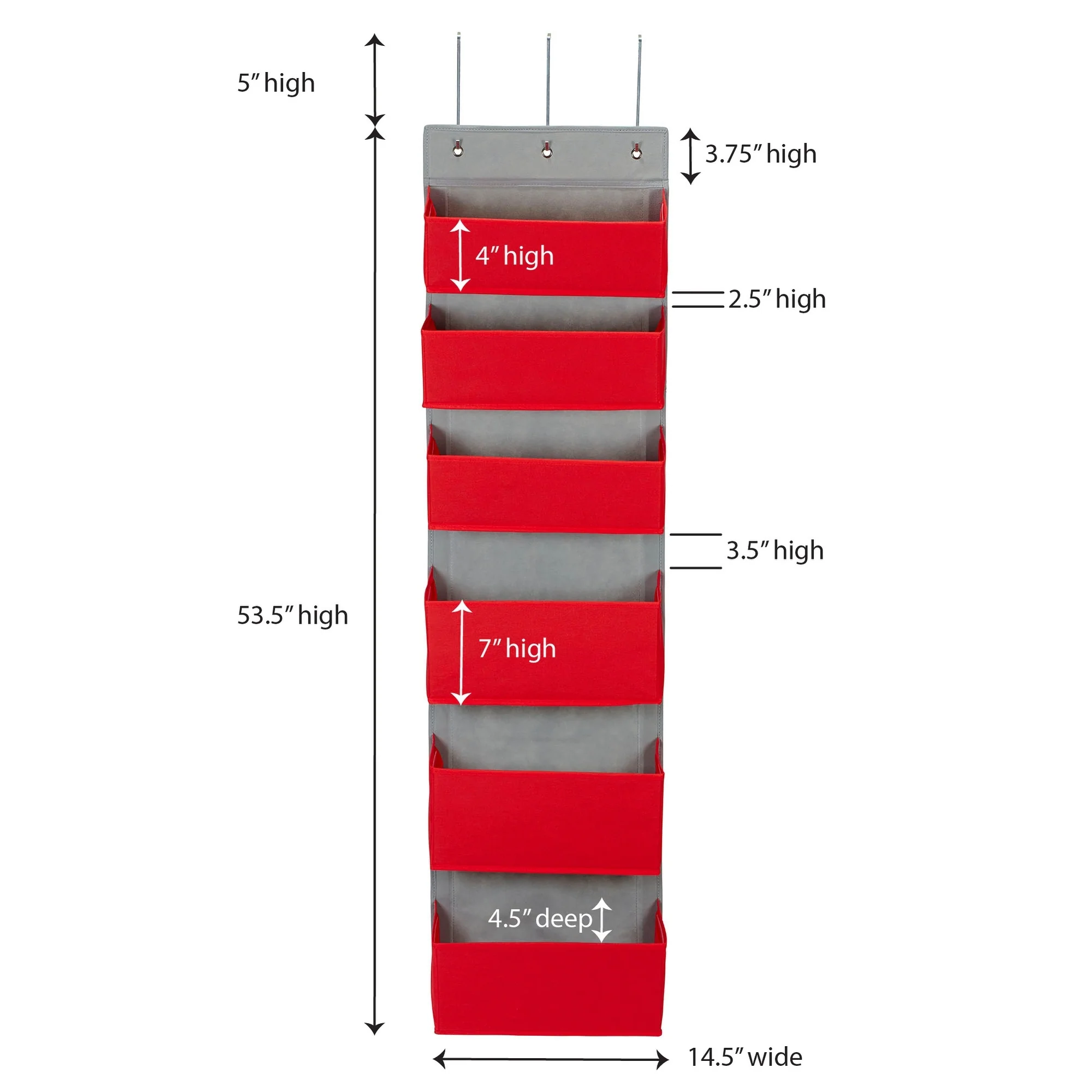 Household Essentials 6 Pocket Over the Door Organizer - 7.0