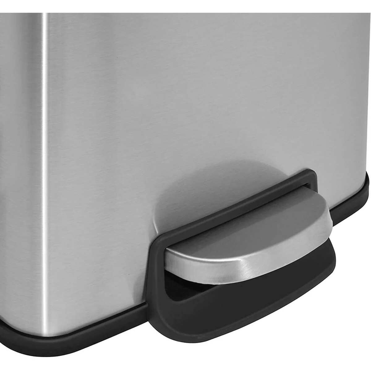 Innovaze 8 Gal./30 Liter and 1.3 Gal./5 Liter Rectangular Stainless Steel Step-on Trash Can Set for Kitchen and Bathroom
