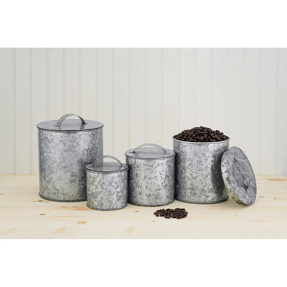 Amici Newport Galvanized Metal Storage Canister