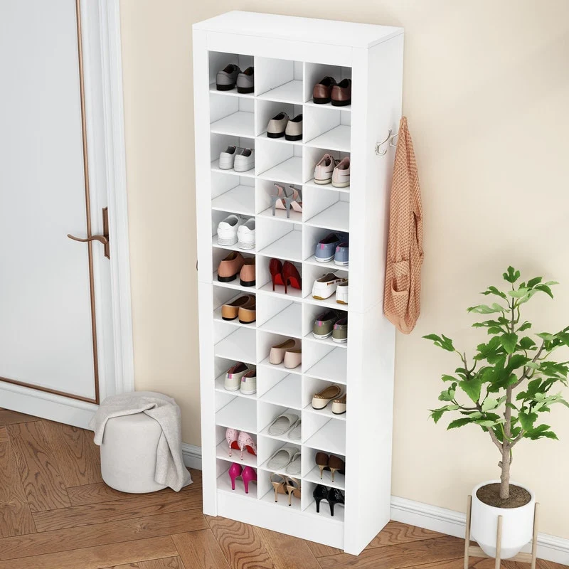 36 Pair Shoe Storage Cabinet With Cubbies