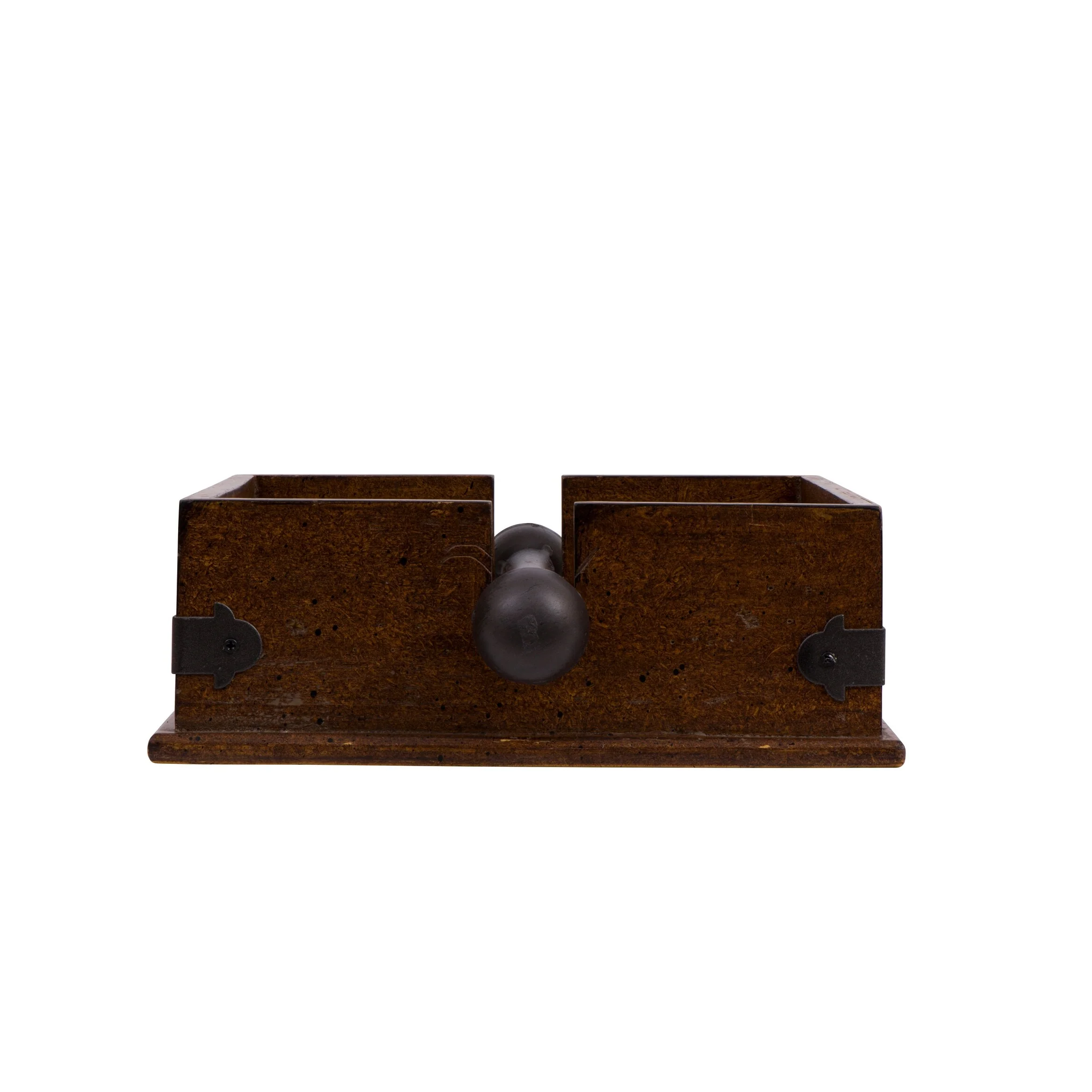 Wood Napkin Holder with Metal Bar