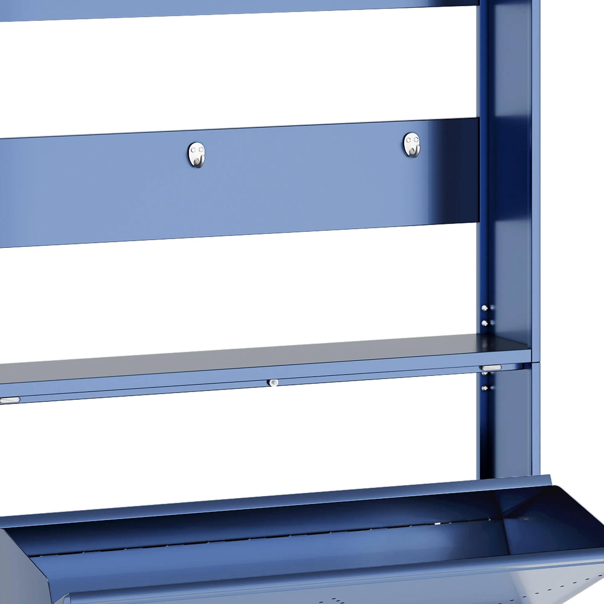 Moasis Wall-Mounted Shoe Cabinet with 3 Flip Drawers, Shoe Organizer with Hanging Bars and Hooks