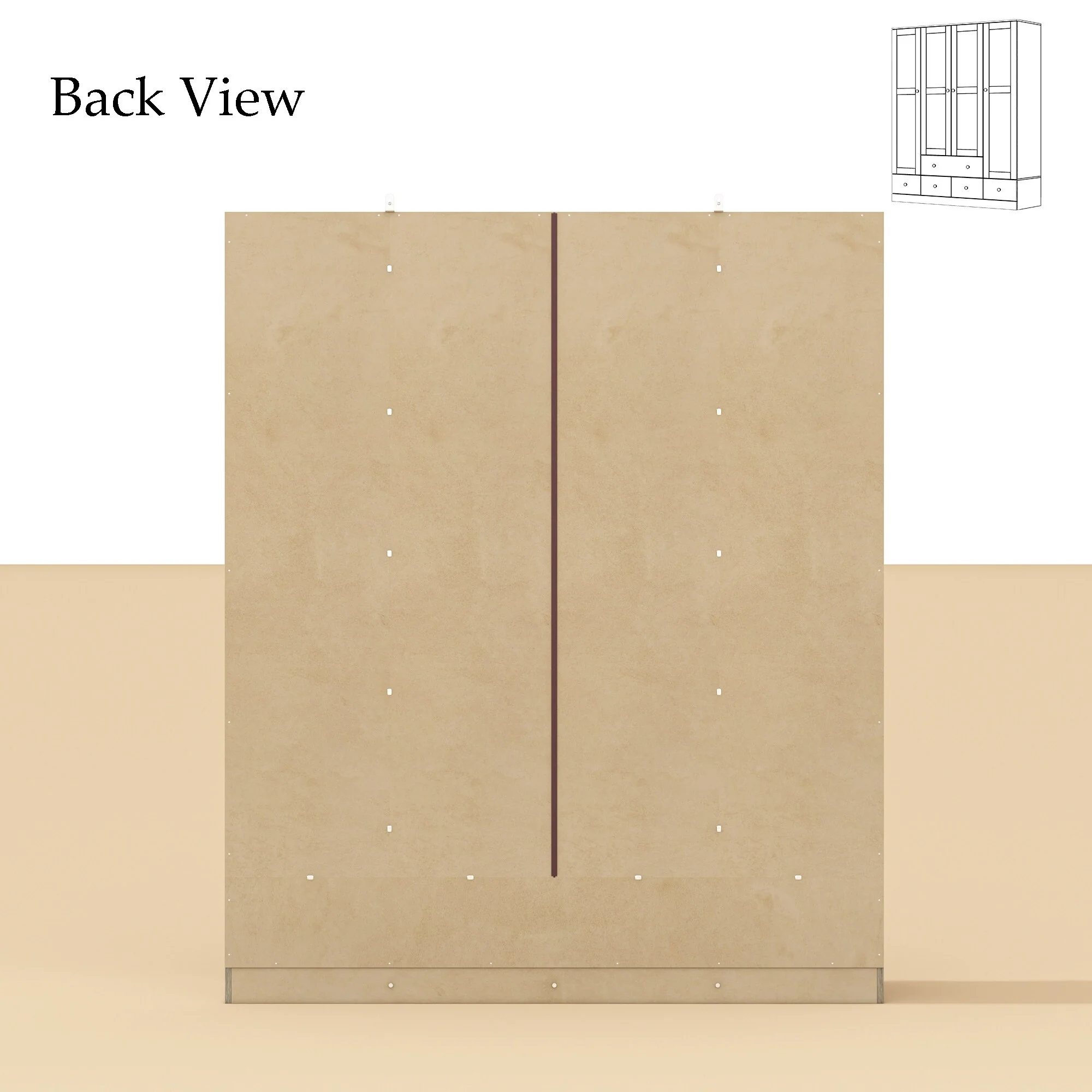 Contemporary Modern Freestanding Wardrobe Armoire Closet, 70