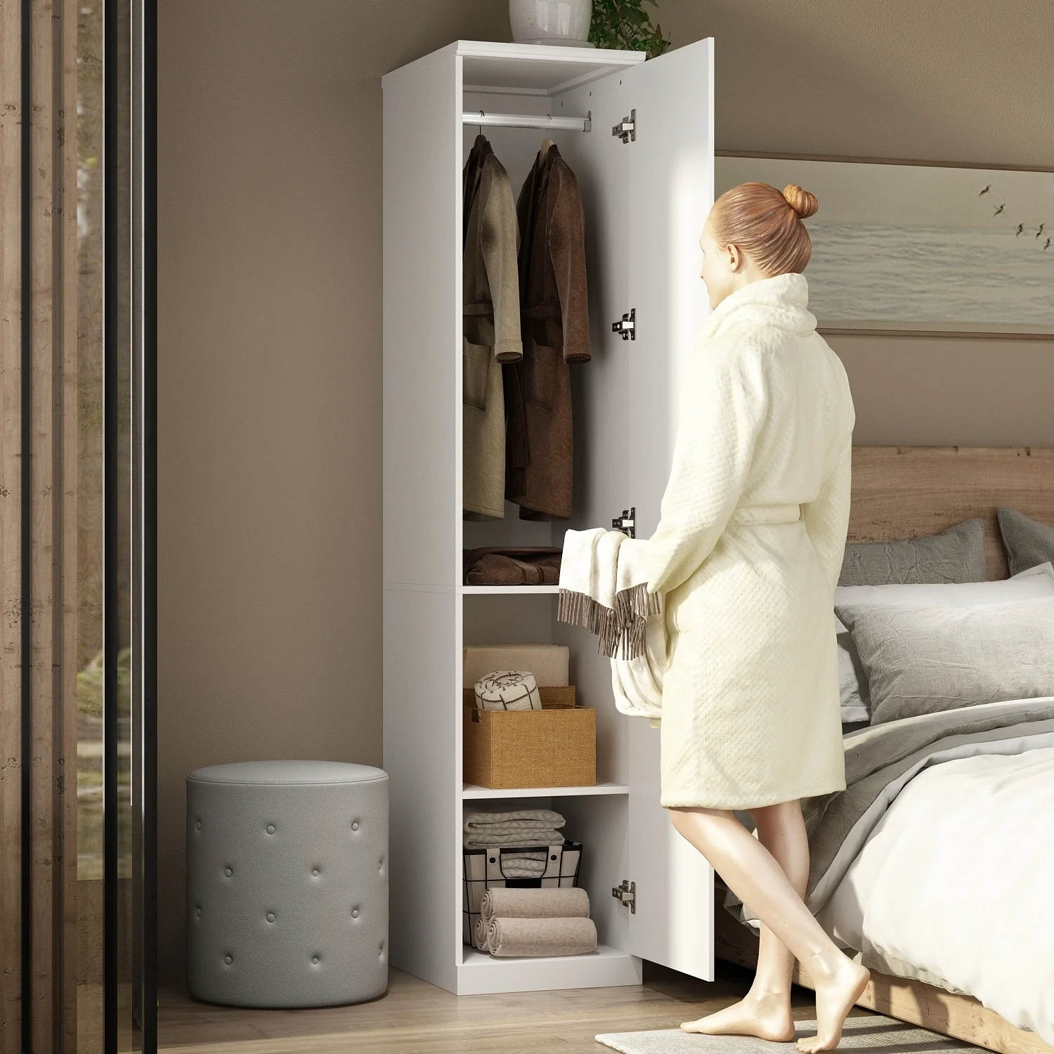 Modular Wardrobe Combo Armoires Closet Freestanding Cabinet Organizer