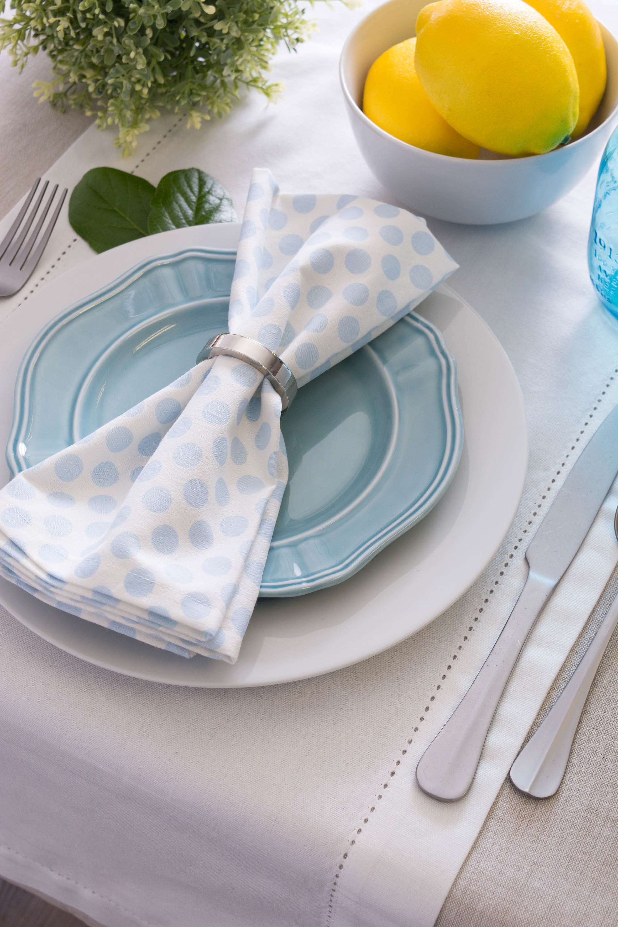 Natural Solid Chambray Tablecloth