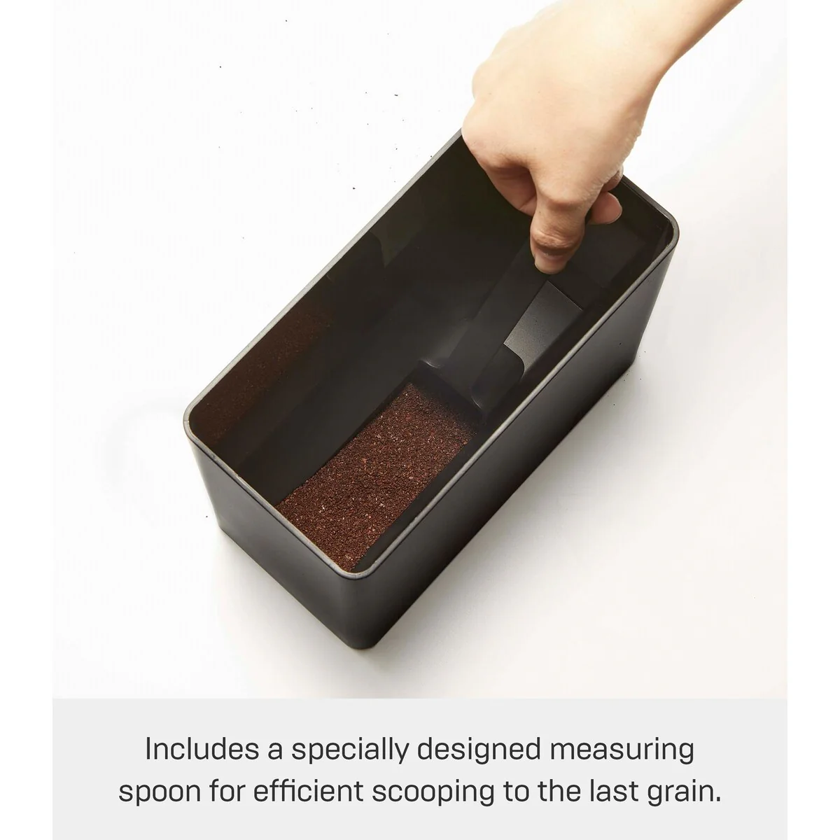 Yamazaki Home Vacuum-Sealing Coffee Storage, Polypropylene - L 3.62 x W 7.24 x H 6.06 inches