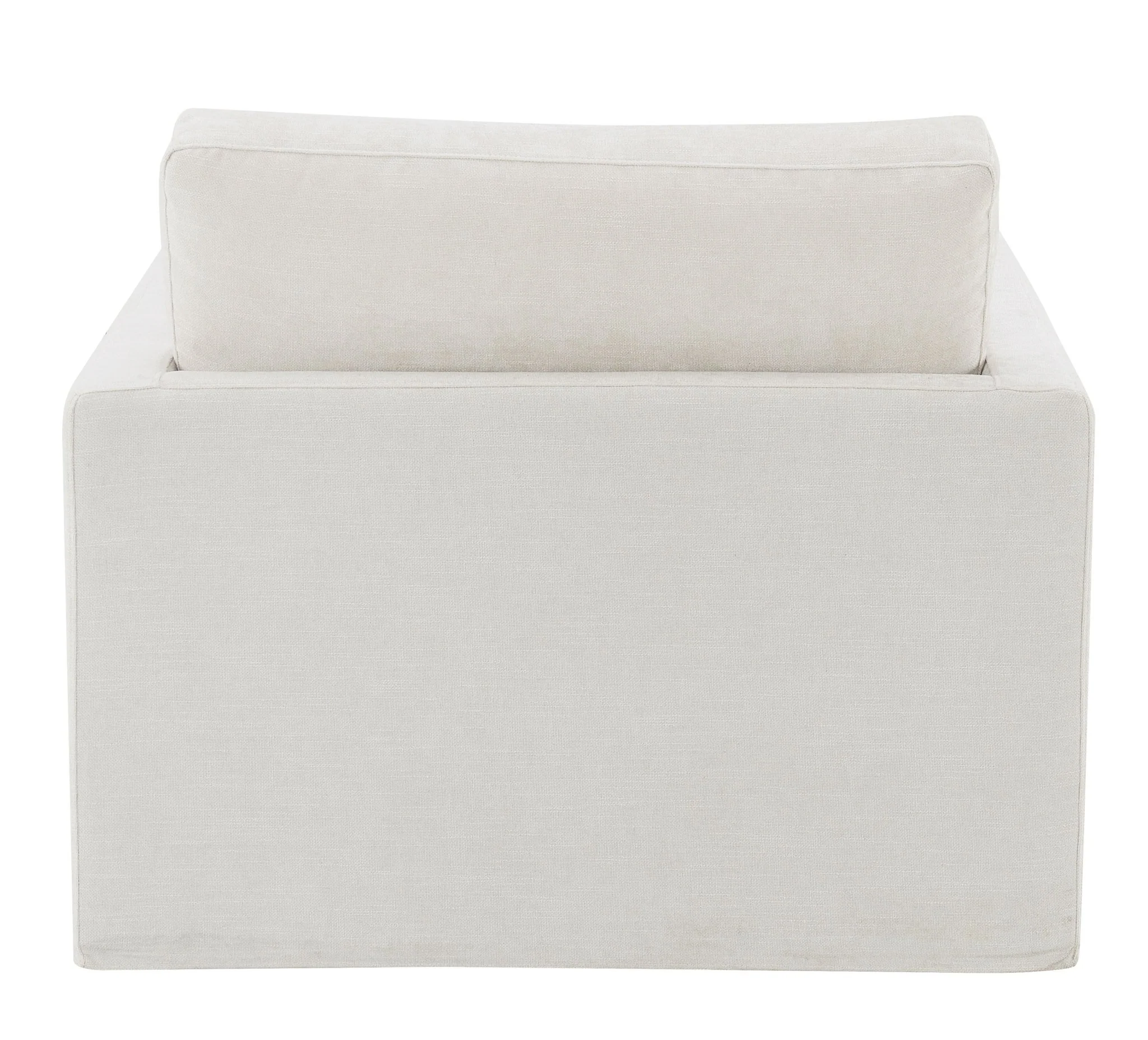 Upholstered Swivel Chair with Toss Pillow and Wood Frame