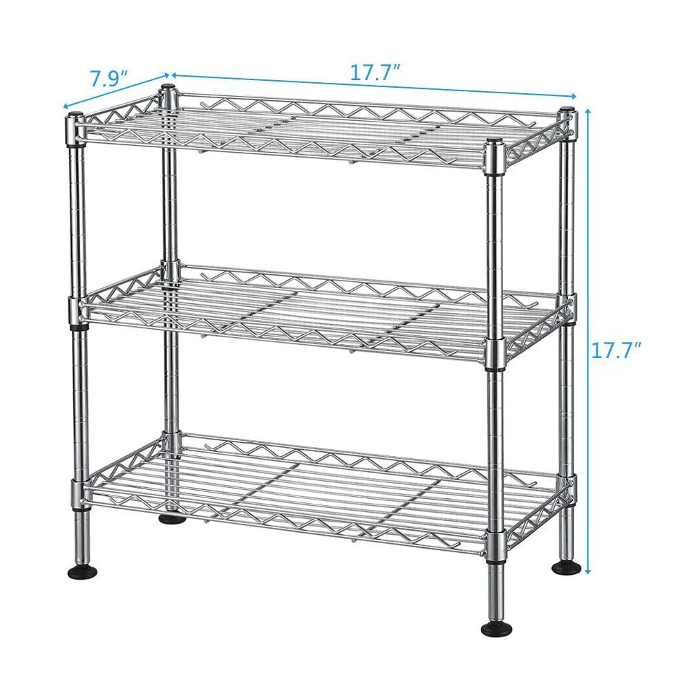 3-Tier Metal Shelving Storage Unit