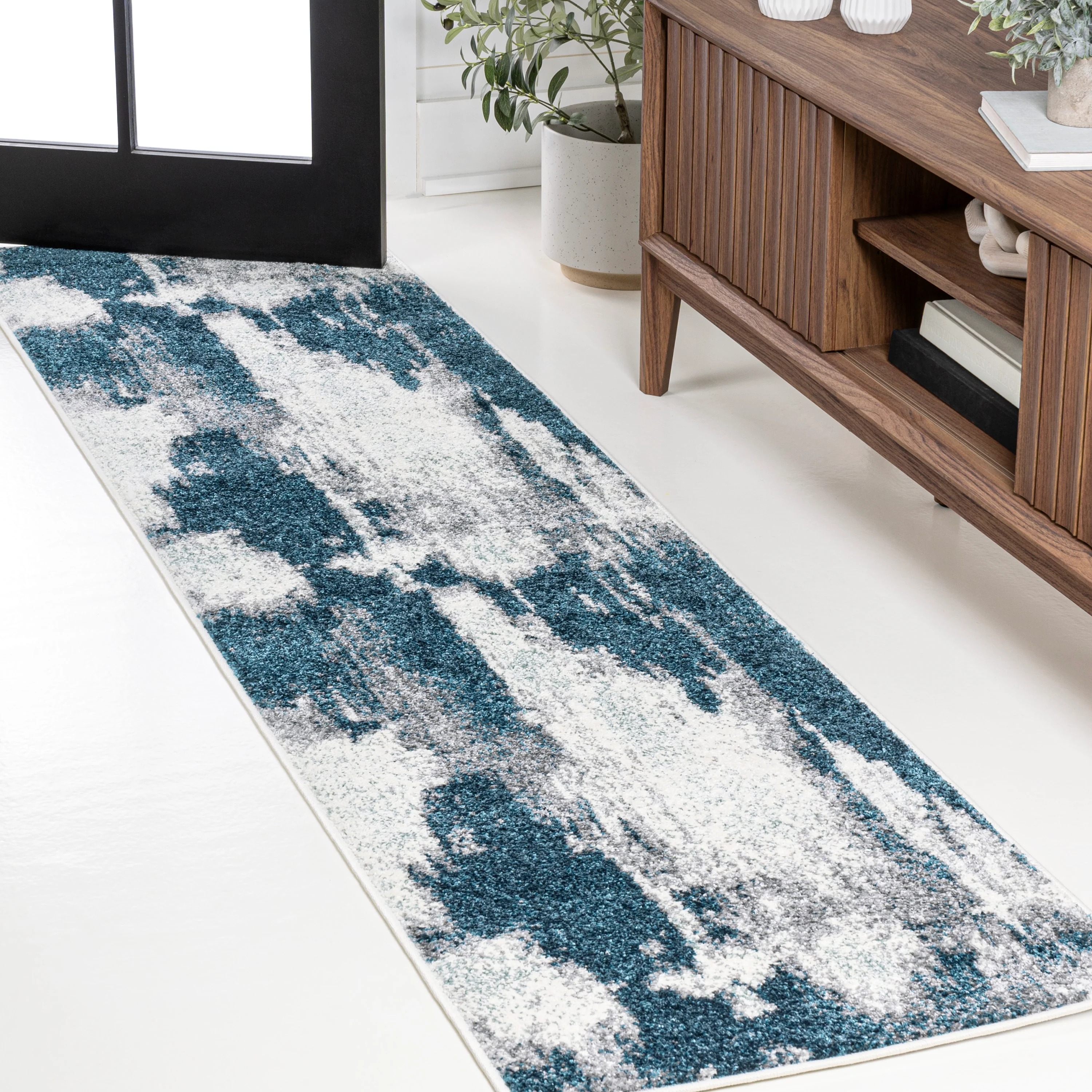 Zoe Contemporary Bohemian Abstract Marble Area Rug