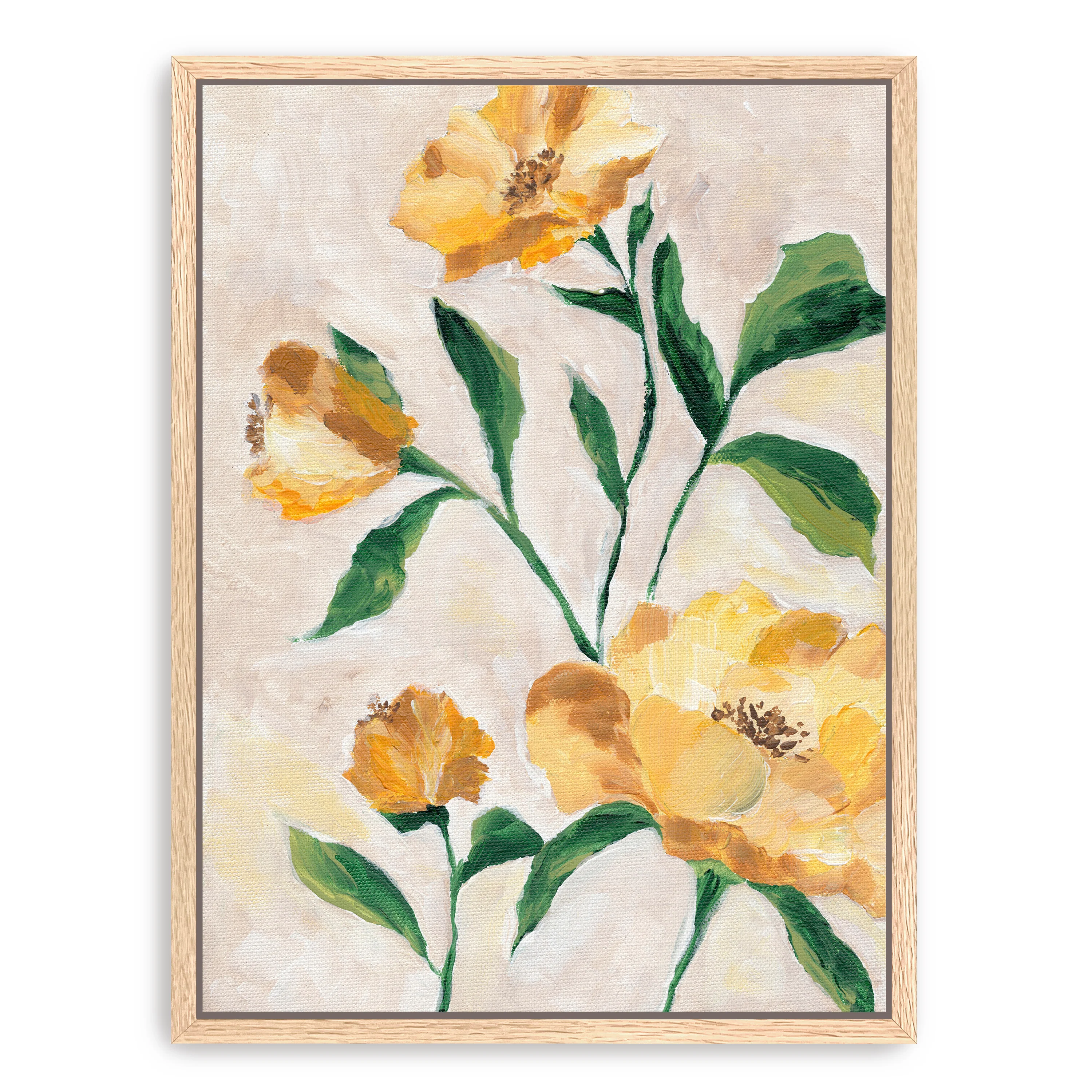 Yellow Camellia Canvas Giclee