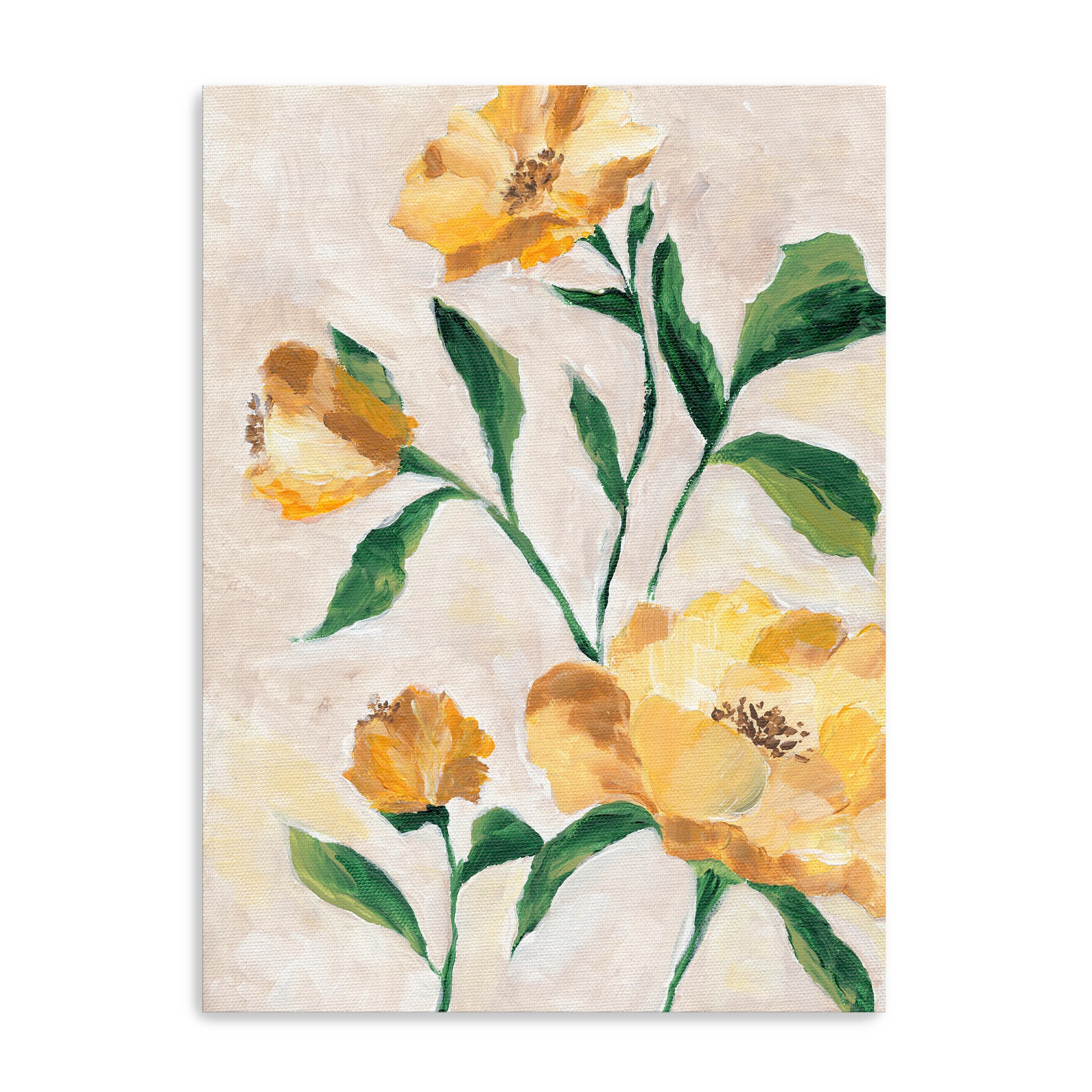 Yellow Camellia Canvas Giclee