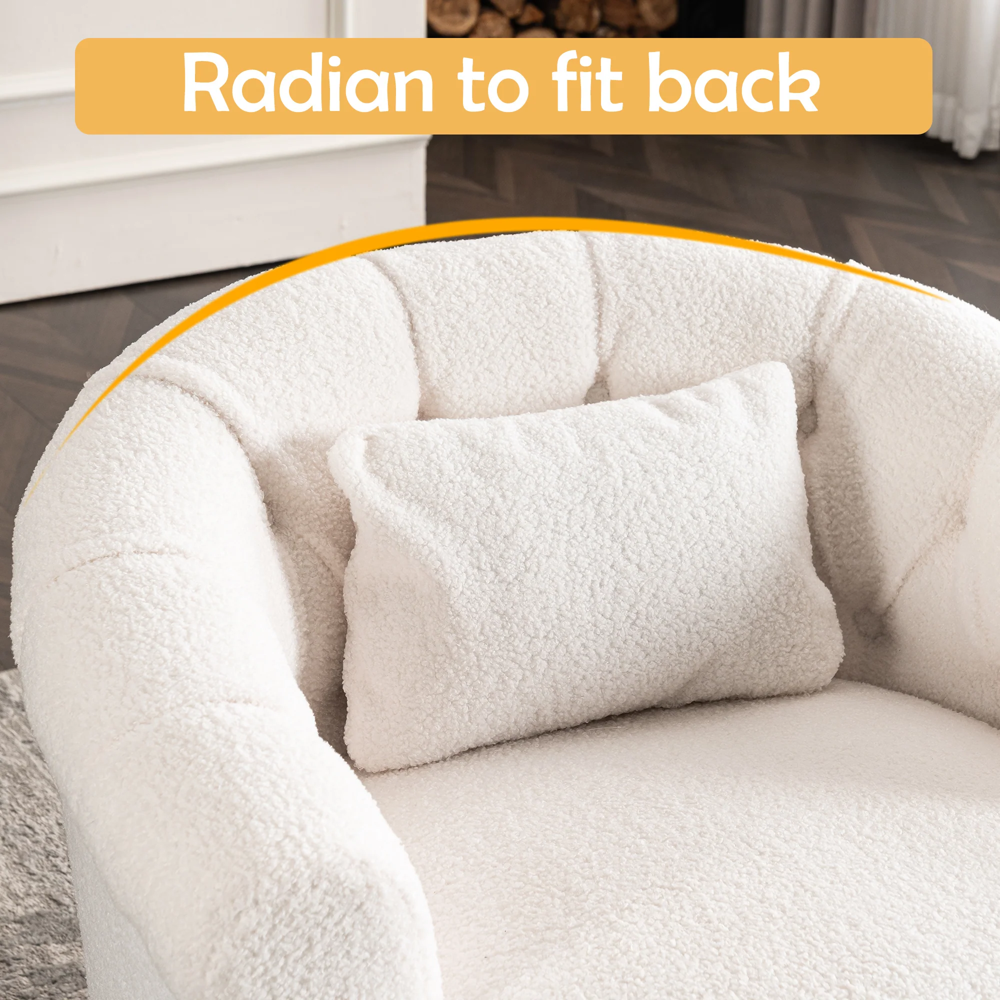 Swivel Barrel Chair with Ottoman