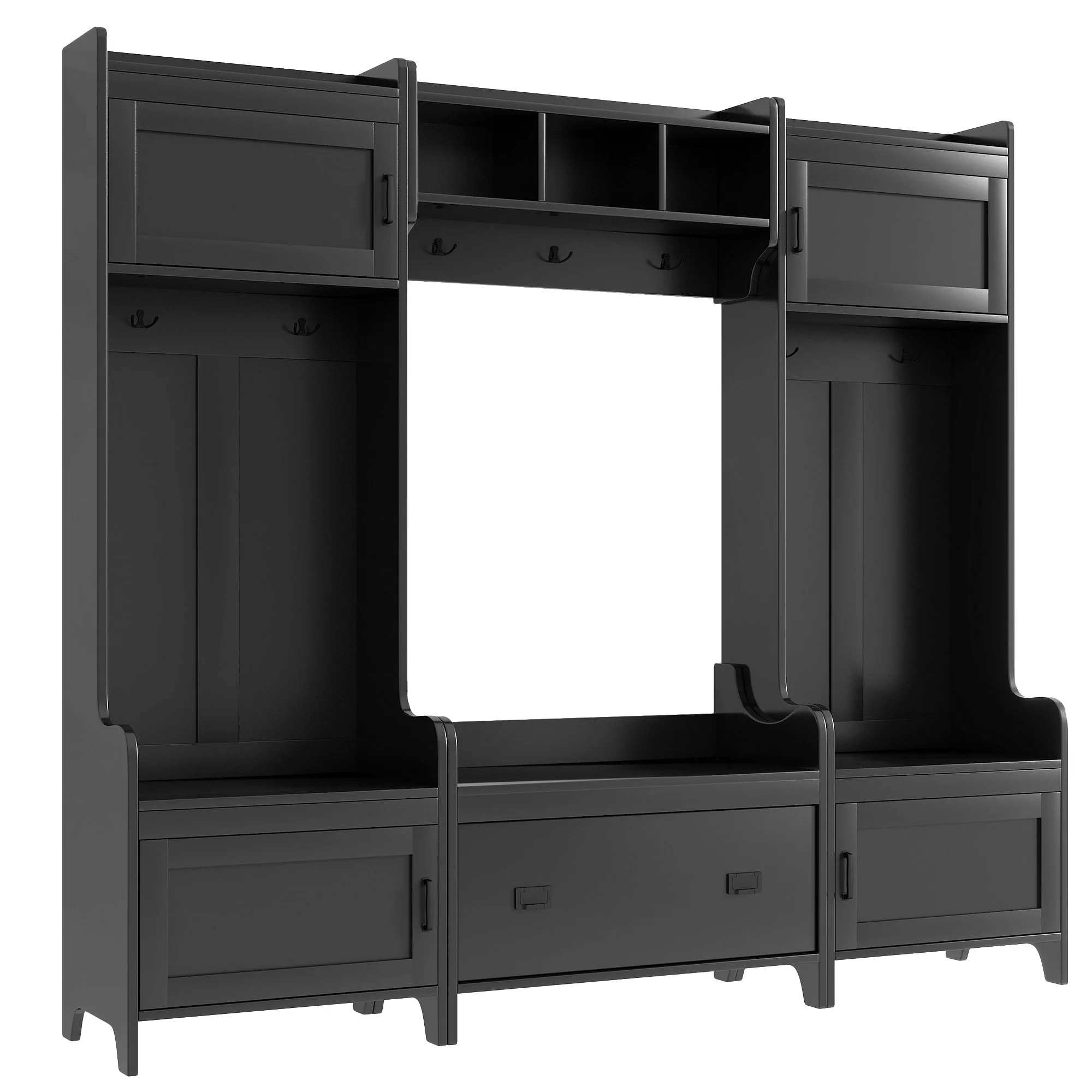 Entryway Bench Hall Tree with Ample Storage Drawer - N/A