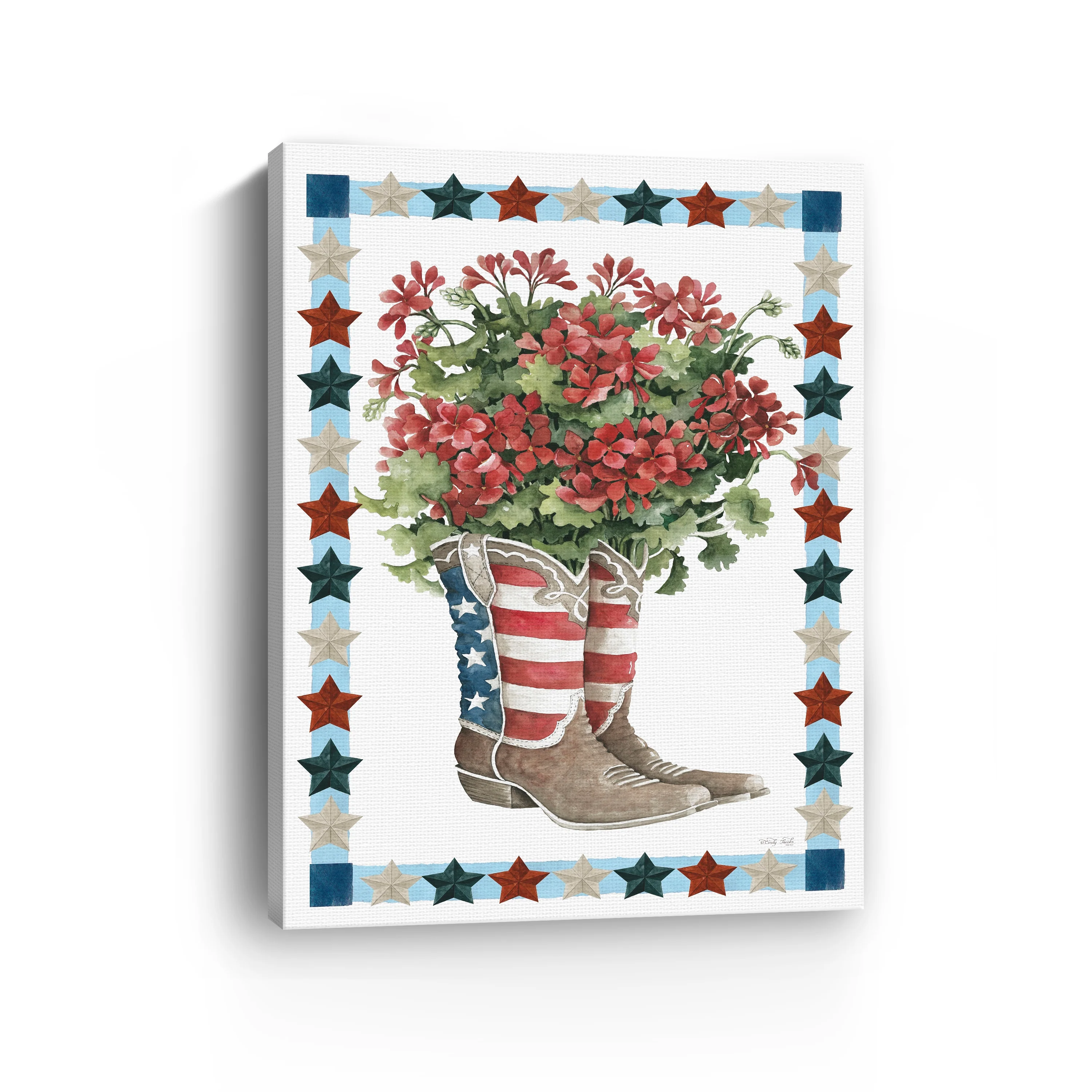 Patriotic Boots Canvas Giclee