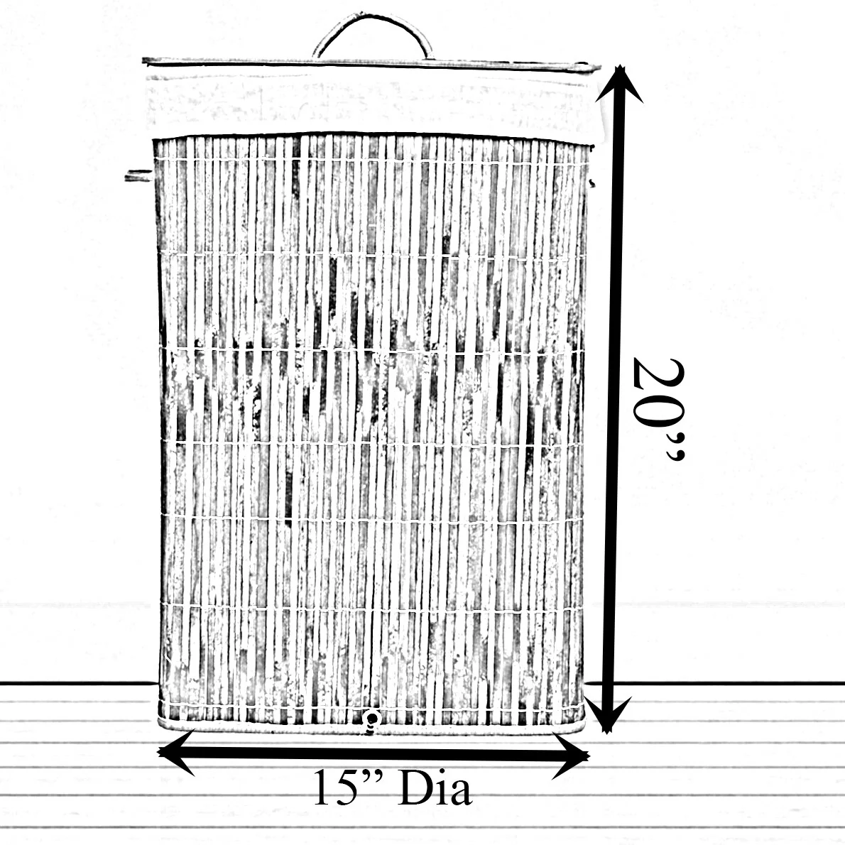 Foldable Laundry Hamper with Lid and Handles for Easy Carrying