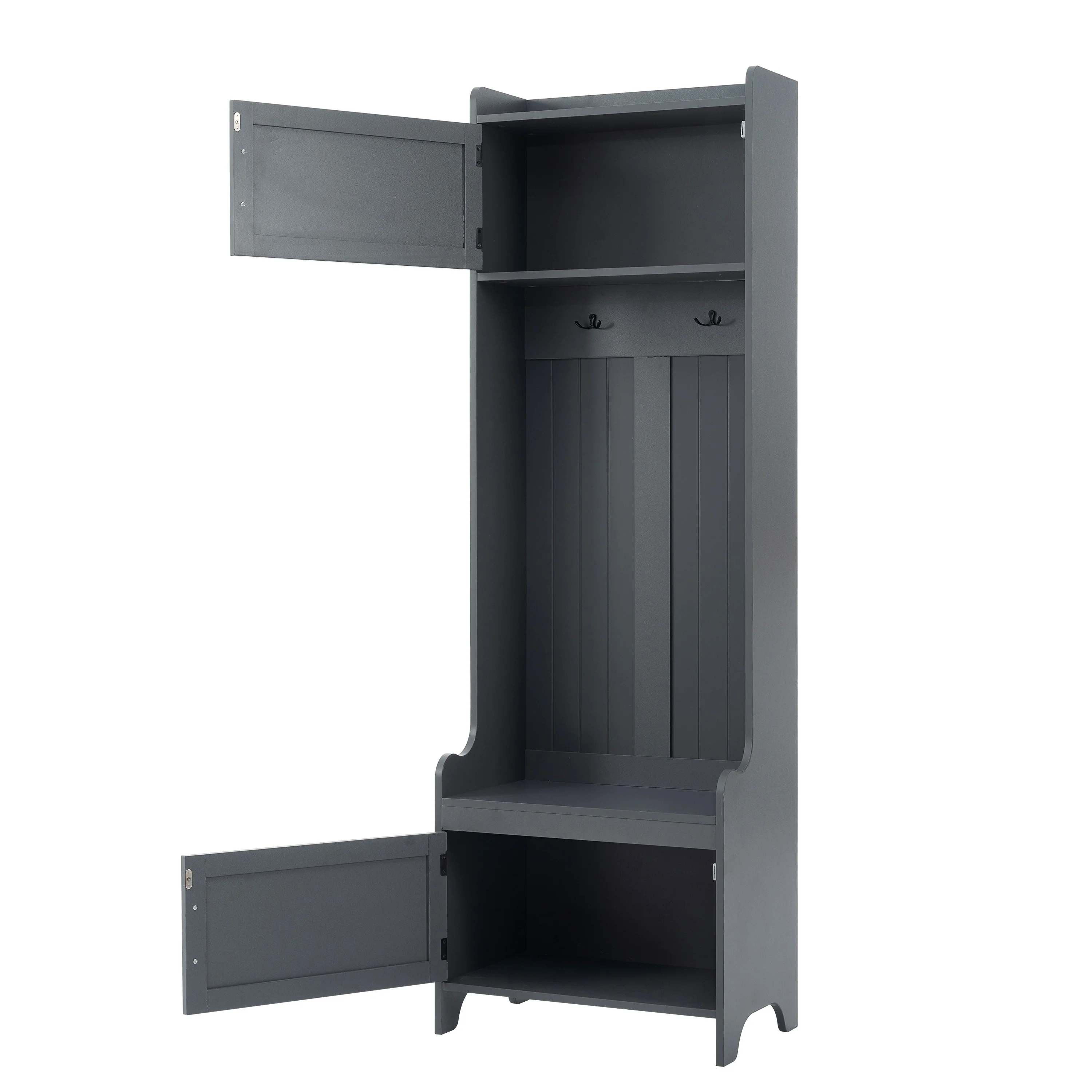 Entryway Bench Hall Tree with Ample Storage Drawer - N/A