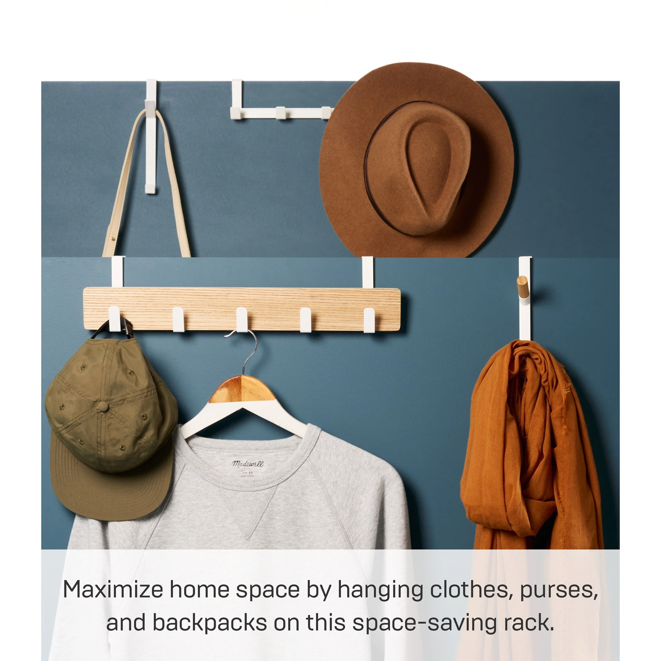 Yamazaki Home Over-the-Door Hanger, Steel, Up To 1.375