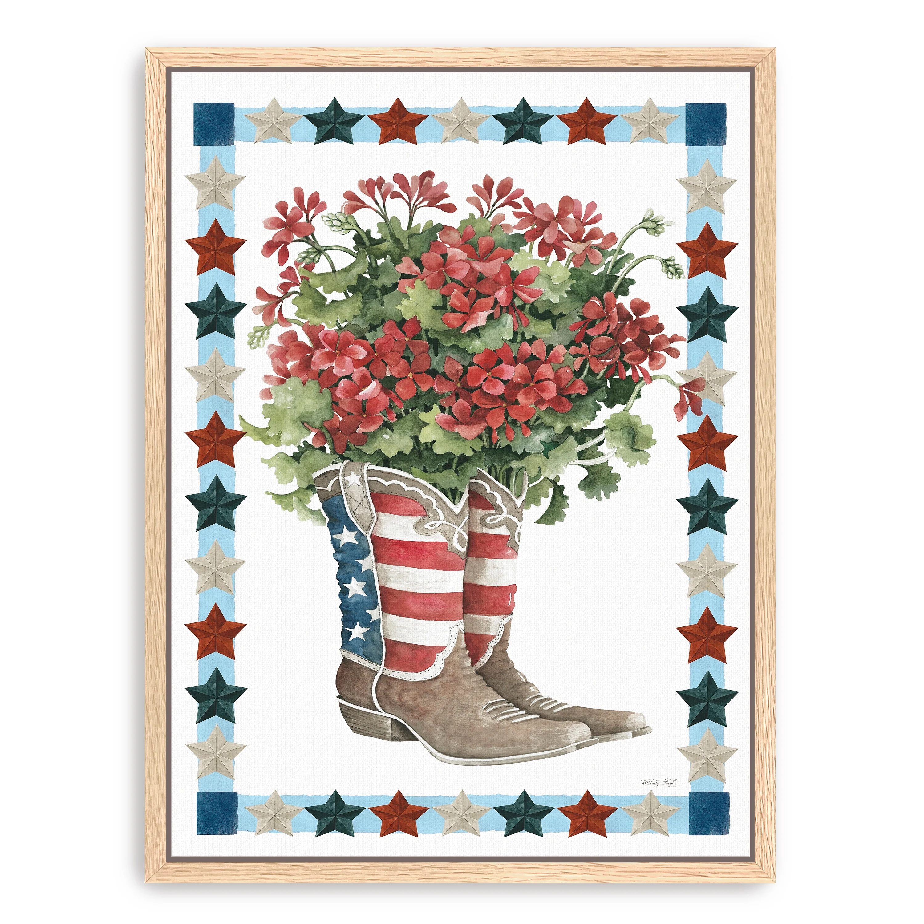 Patriotic Boots Canvas Giclee