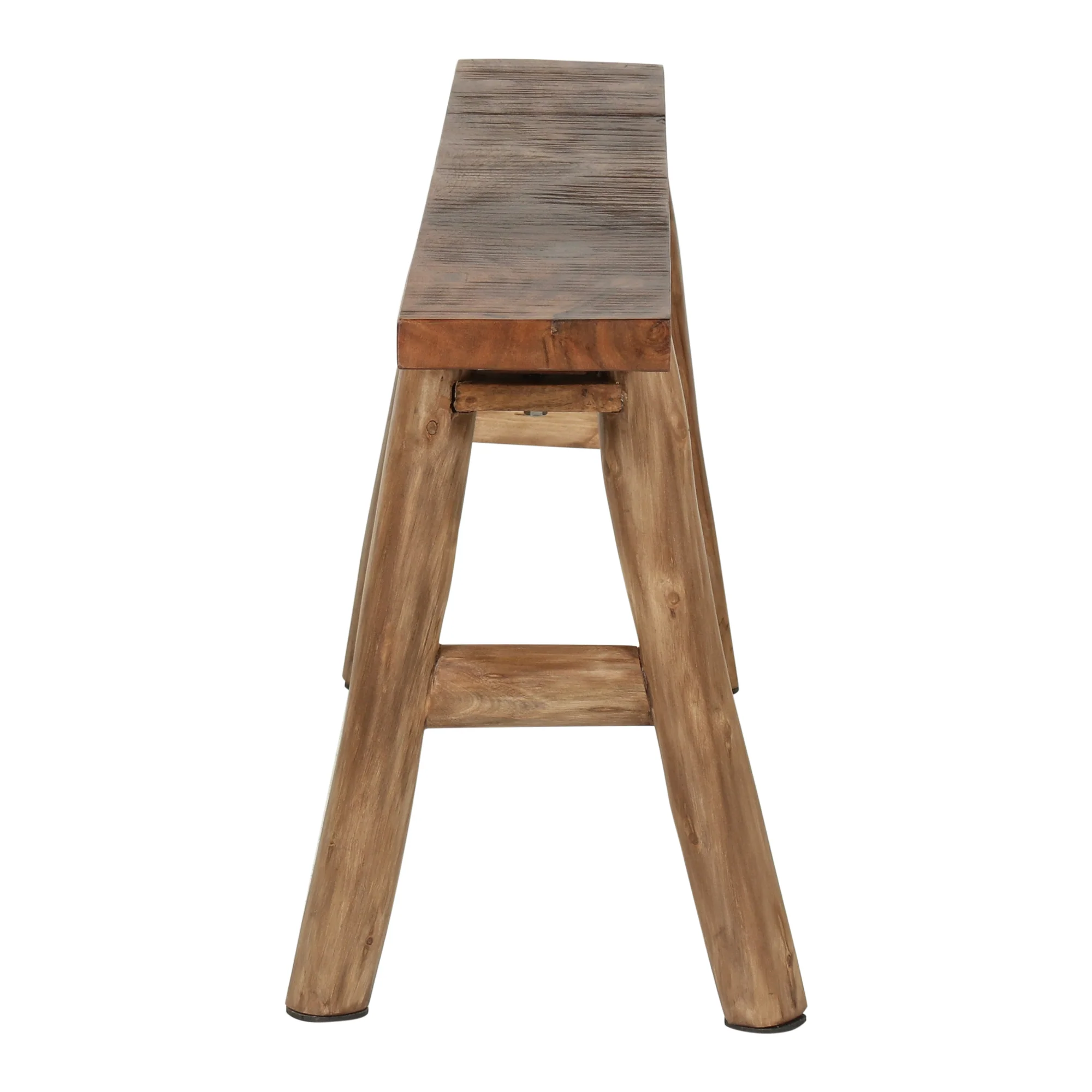 Narrow Solid Wood A-Frame Bench