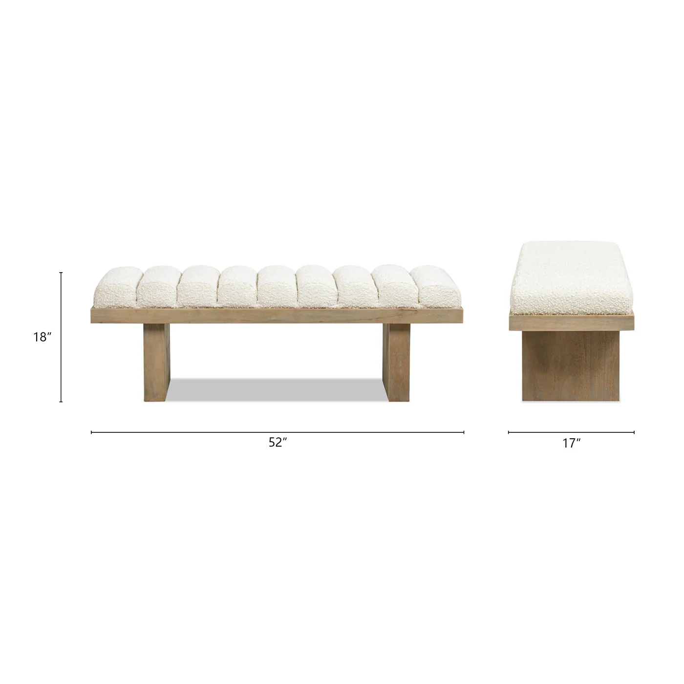 Bella Upholstered Modern Accent Bench