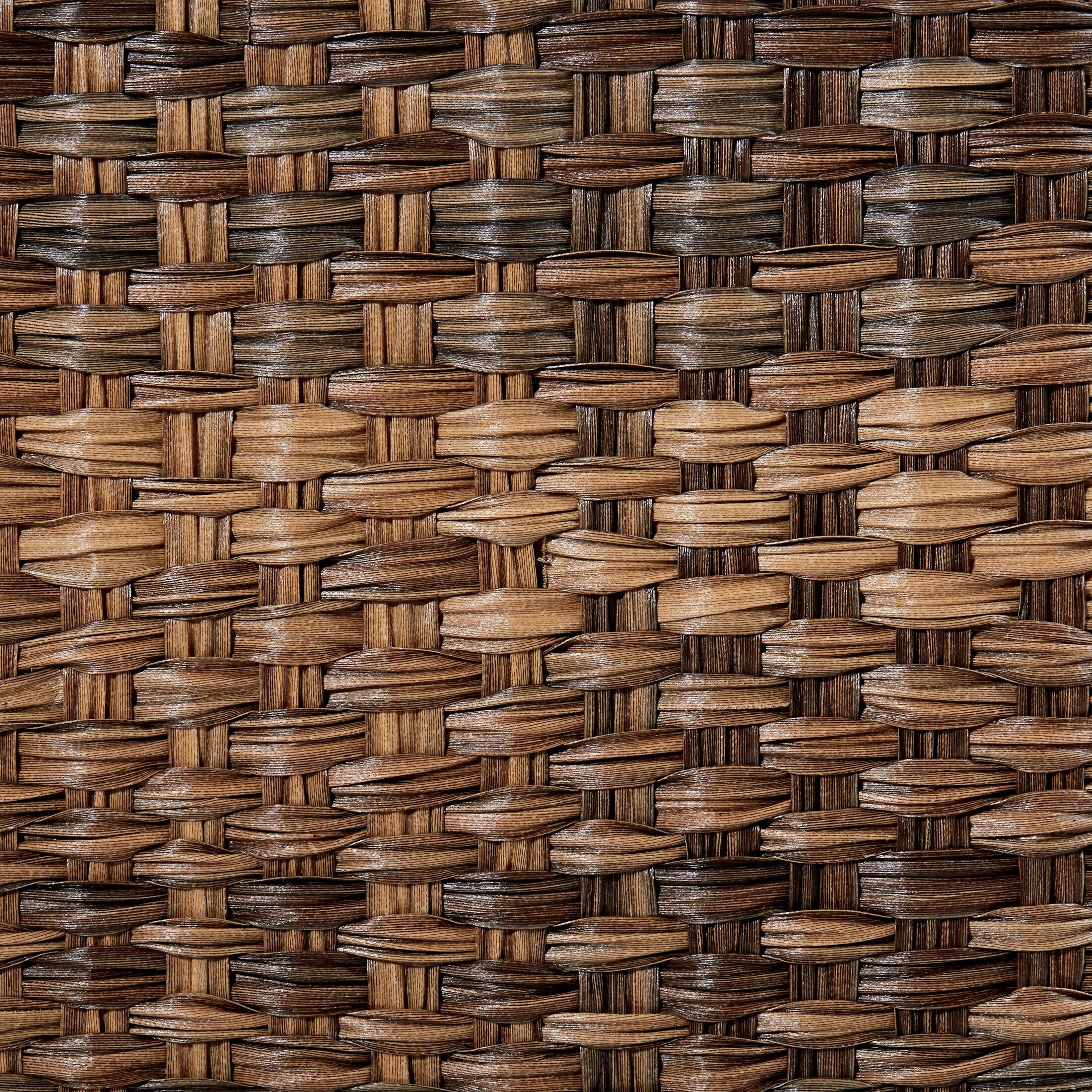 Seville Classics Handwoven Lidded Oval Double Laundry Hamper