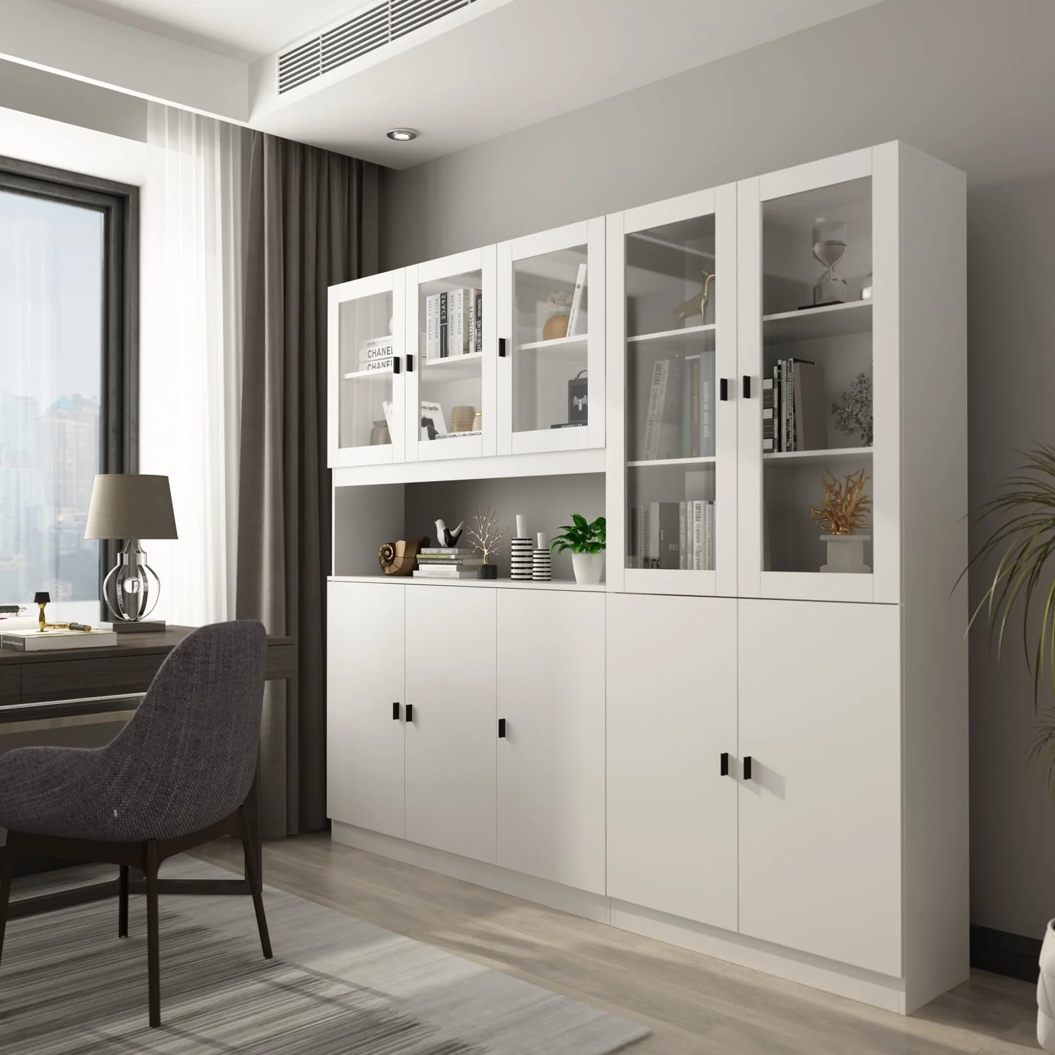 Combined BookShelves Kitchen Cabinet Display Cabinet Pantry Bookcase