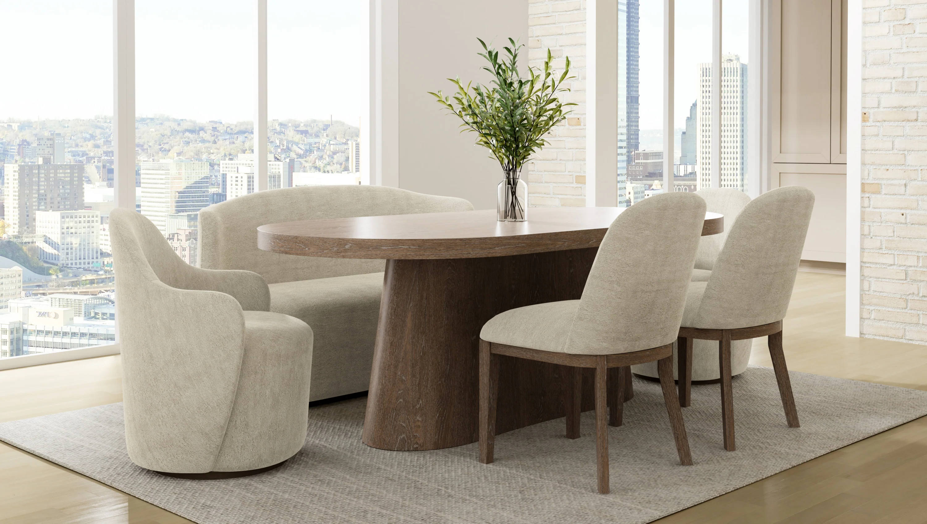Cocoa Oval Dining Table