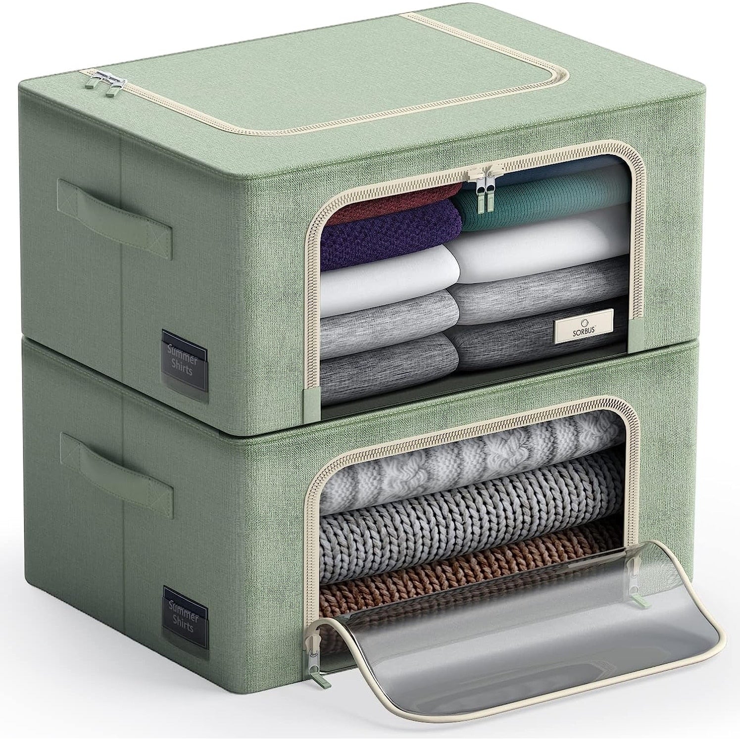 Storage Box With Window Small - 2 Pack - N/A