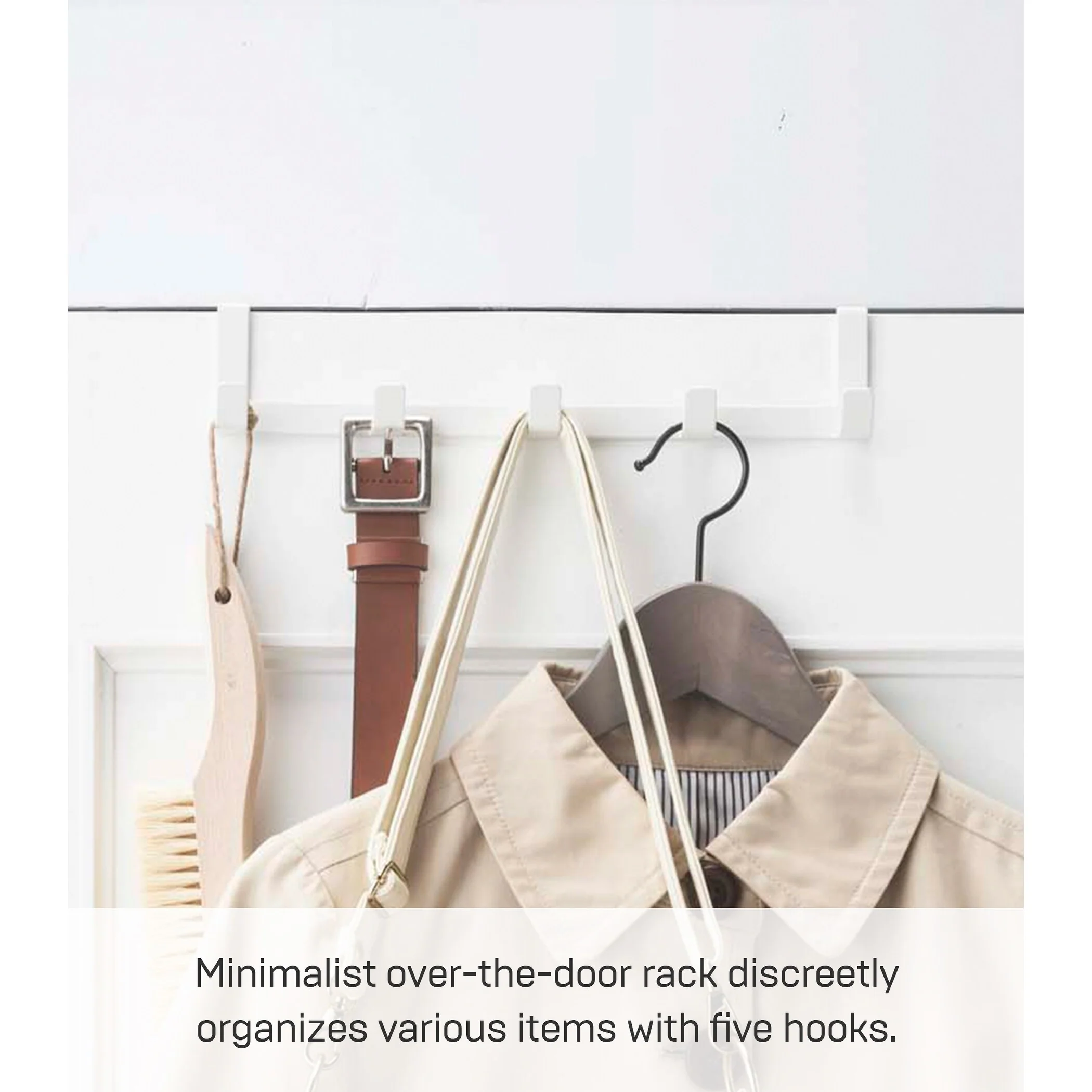 Yamazaki Home Over-the-Door Hanger, Steel, Up To 1.375