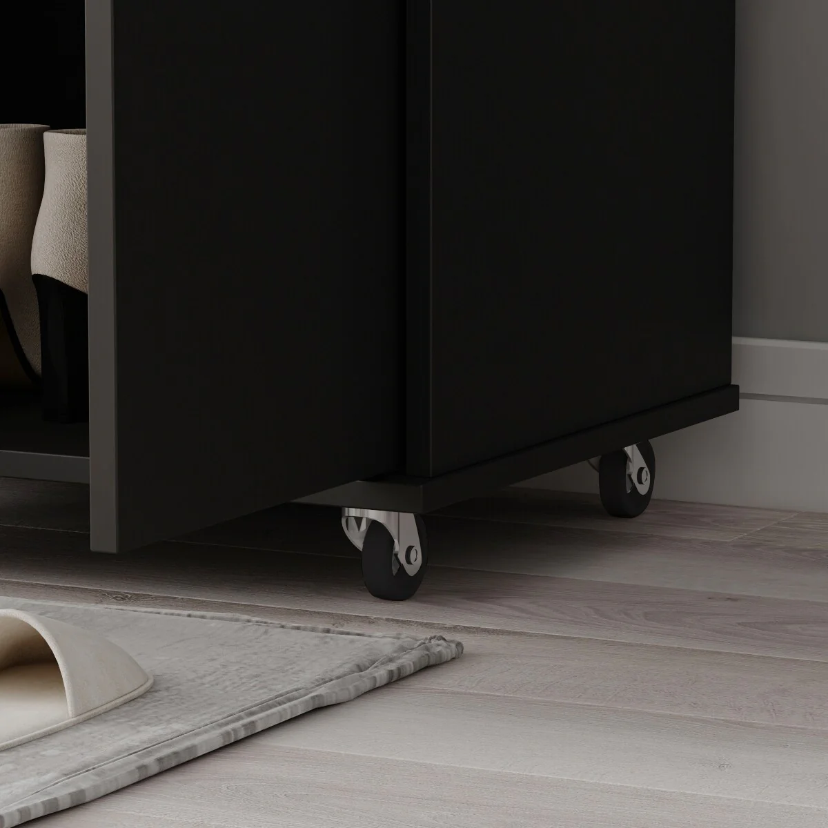 2-Doors 9 Tires Shoes Cabinet With Large Storage Space