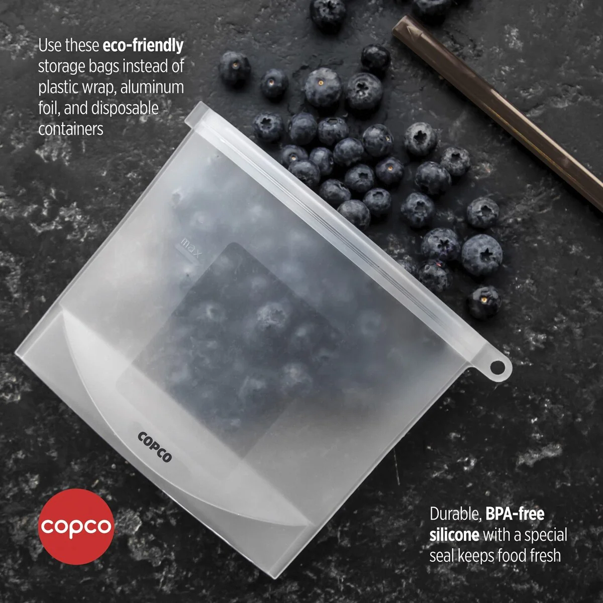 Copco Silicone Food Grade Reusable Storage Bag