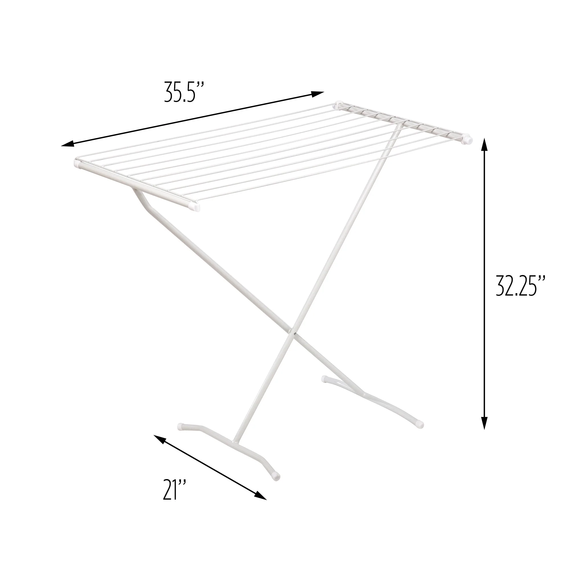 Honey-Can-Do White Steel X-Frame Folding Clothes Drying Rack
