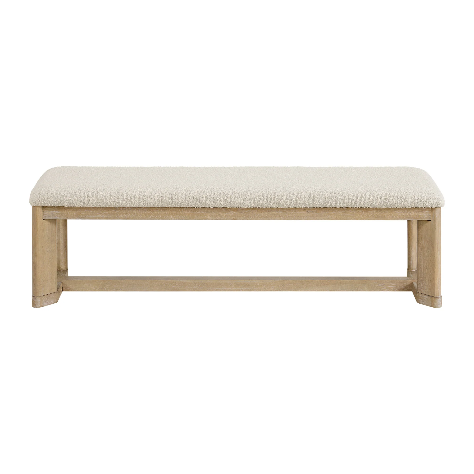 Upholstered Dining Bench with Solid Wood Frame