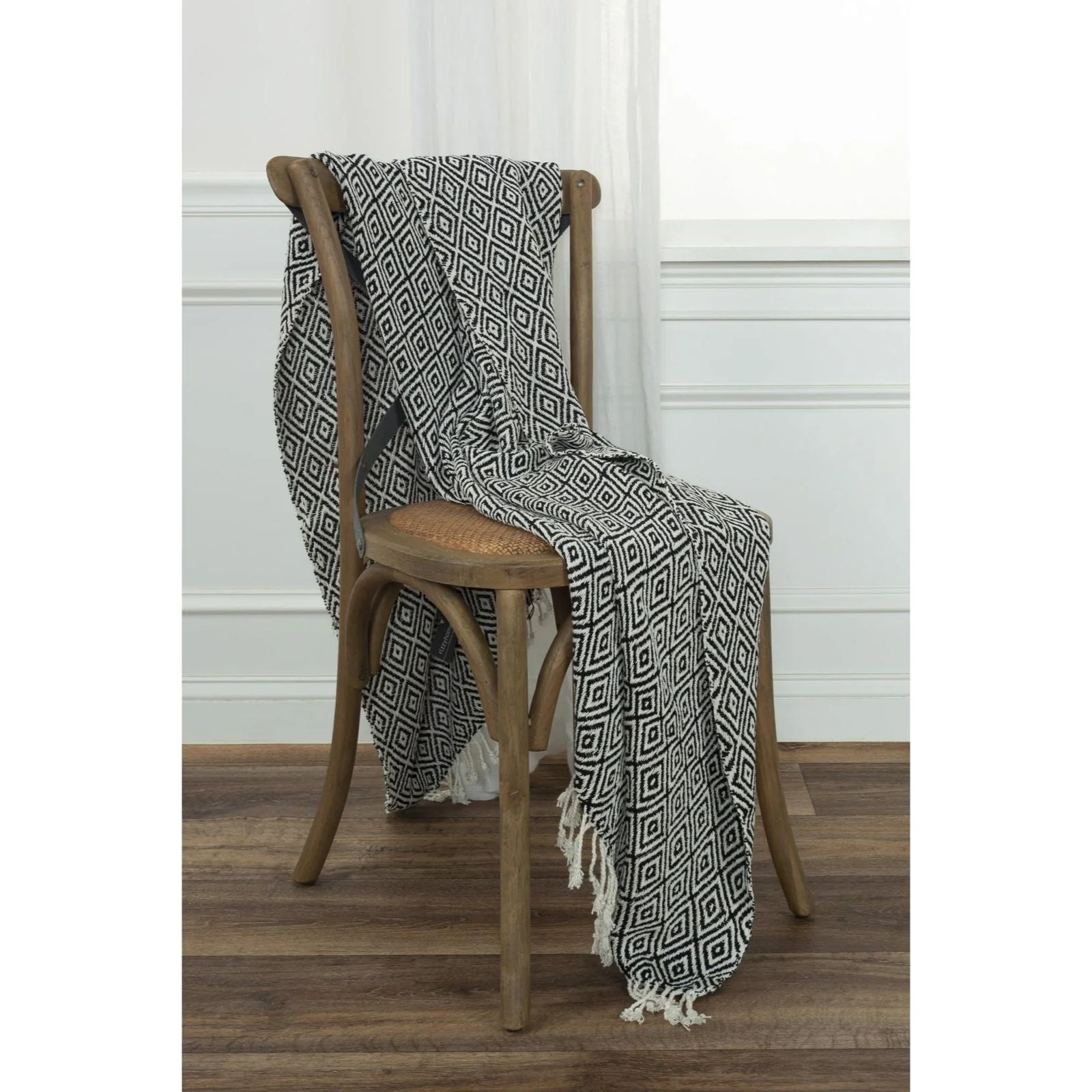 Hand loomed Diamond 100% Cotton Throw