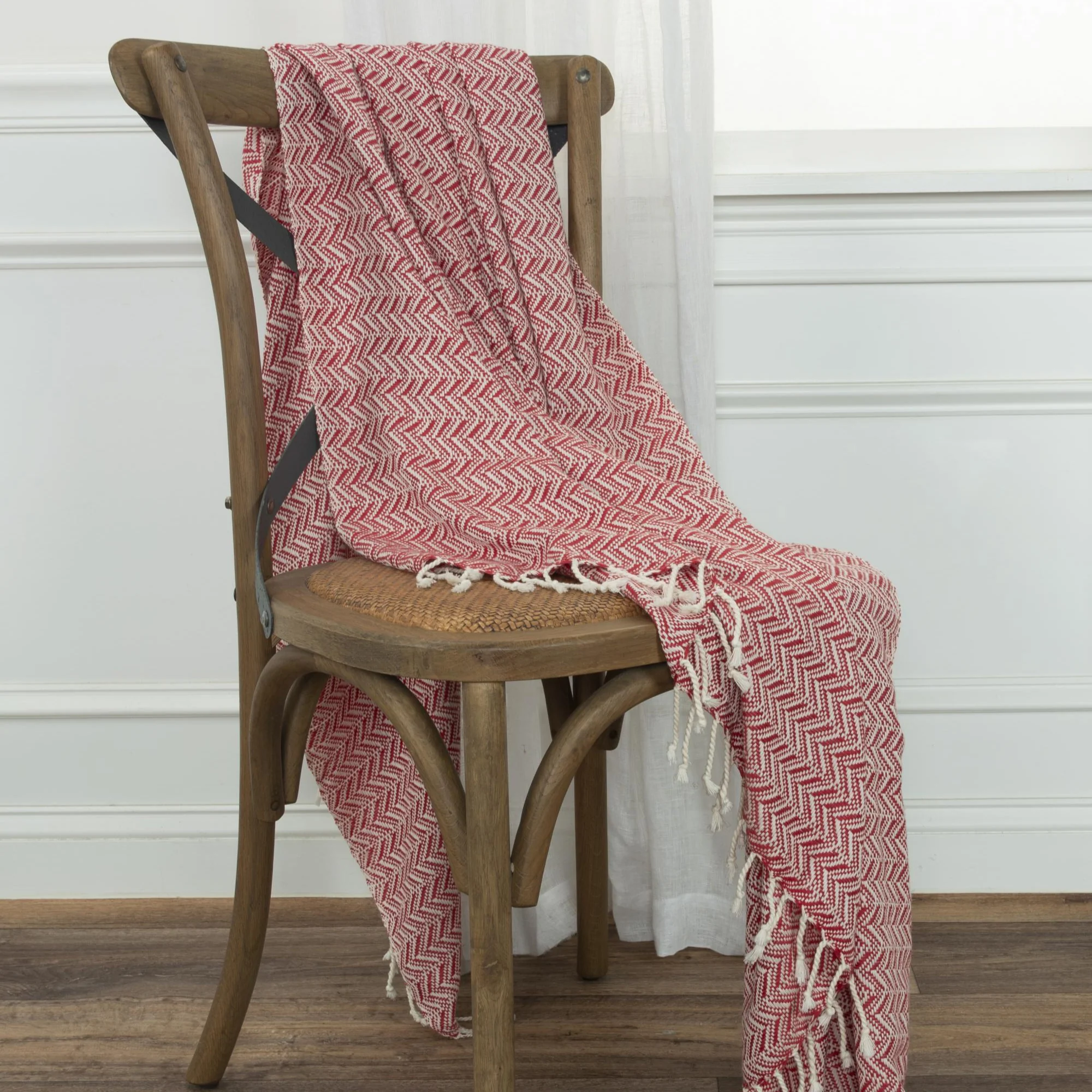 Hand Loomed Chevron 100% Cotton Throw