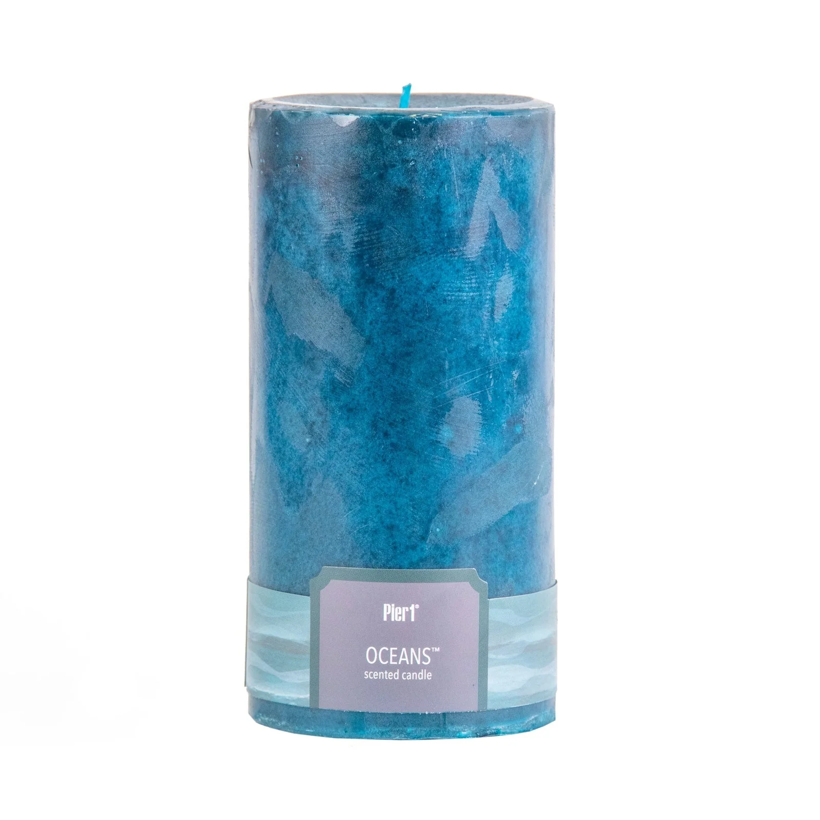 Pier 1 Oceans Mottled Pillar 3x6 Candle