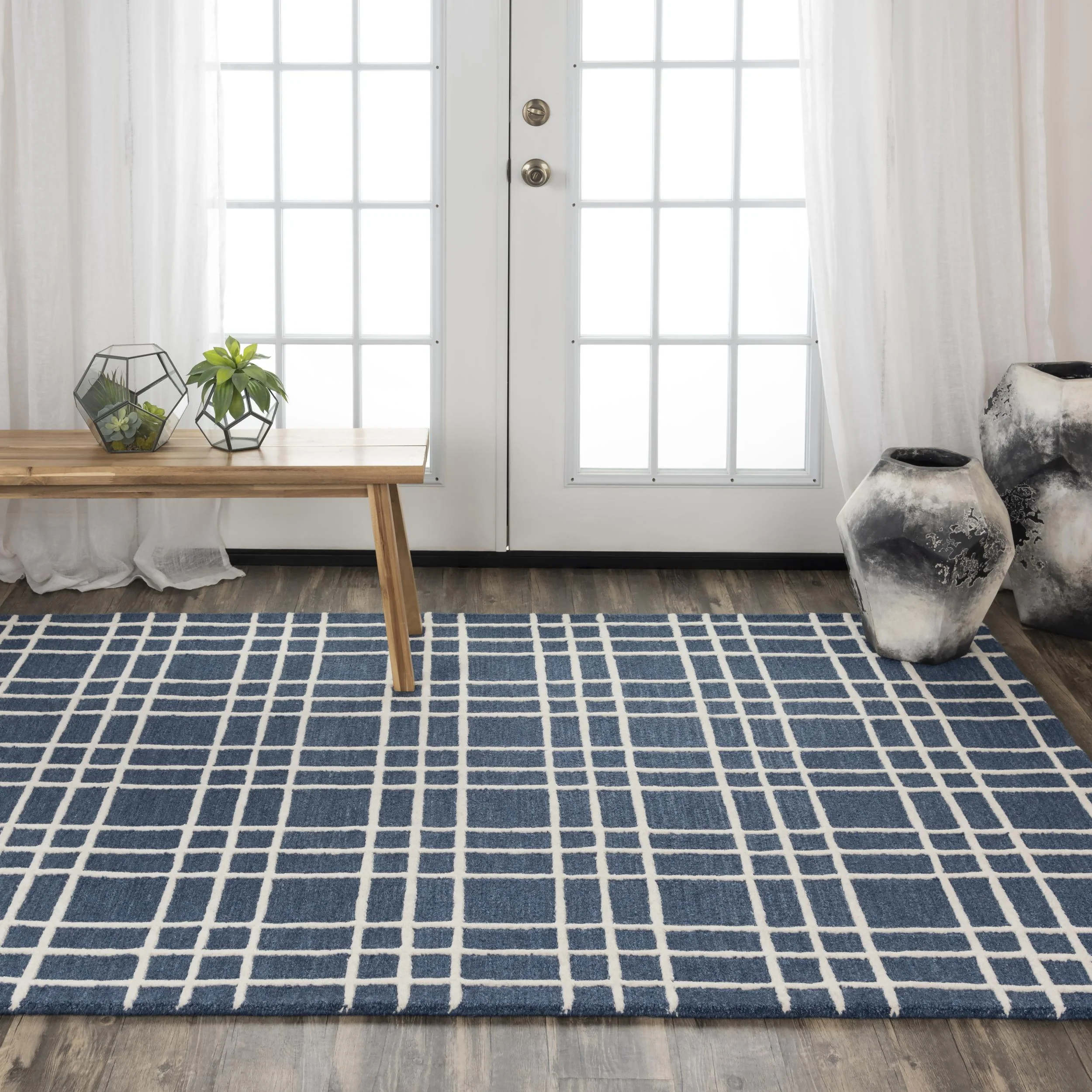 Lofton Hand Tufted 100% Wool Geometric Area Rug
