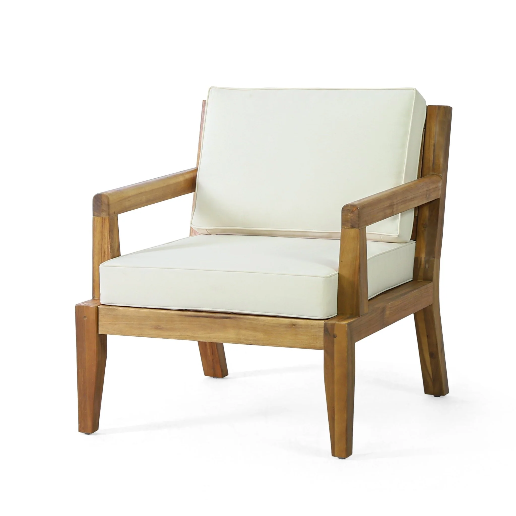 Outdoor Acacia Wood Chair with Cushions