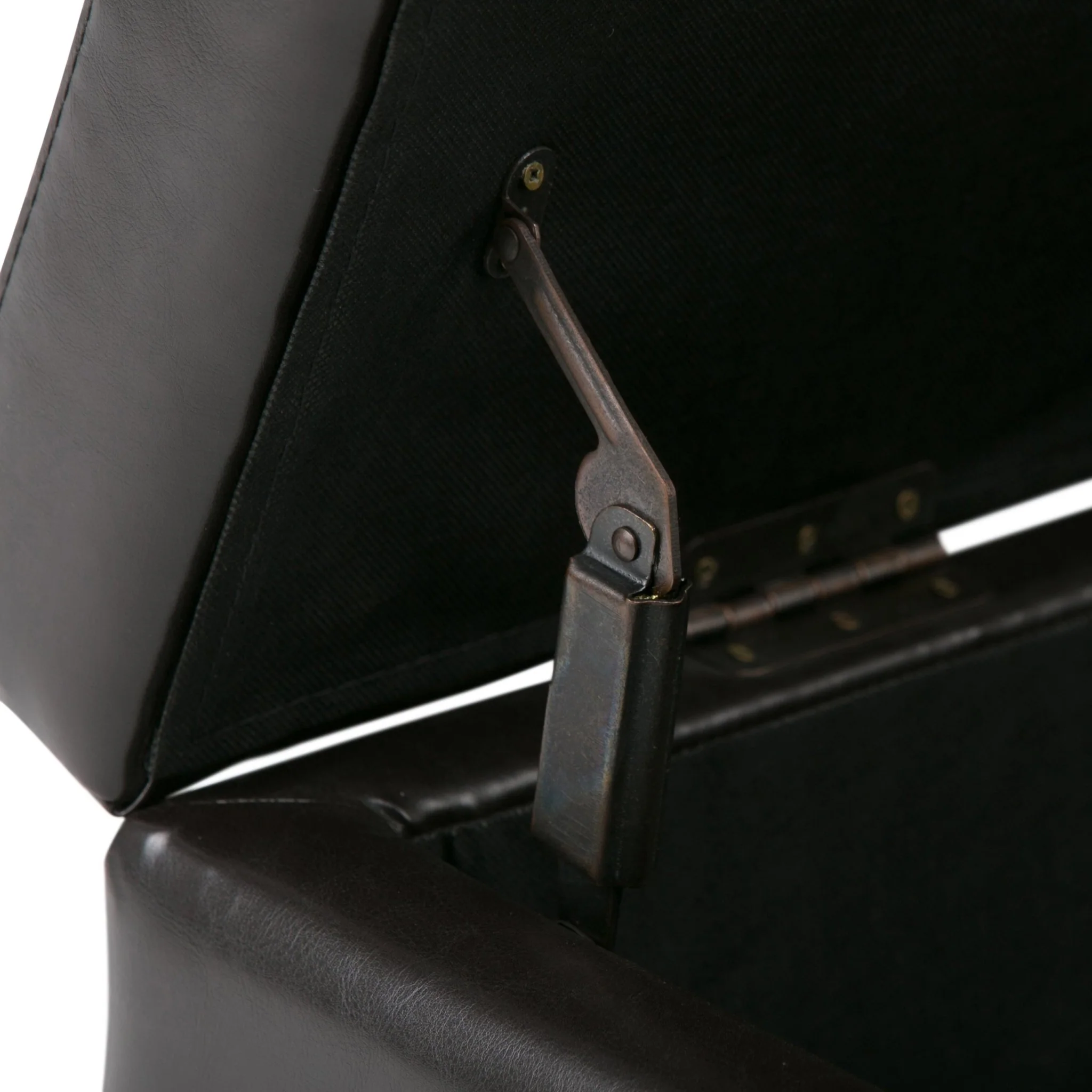 Upholstered Faux Leather Storage Ottoman
