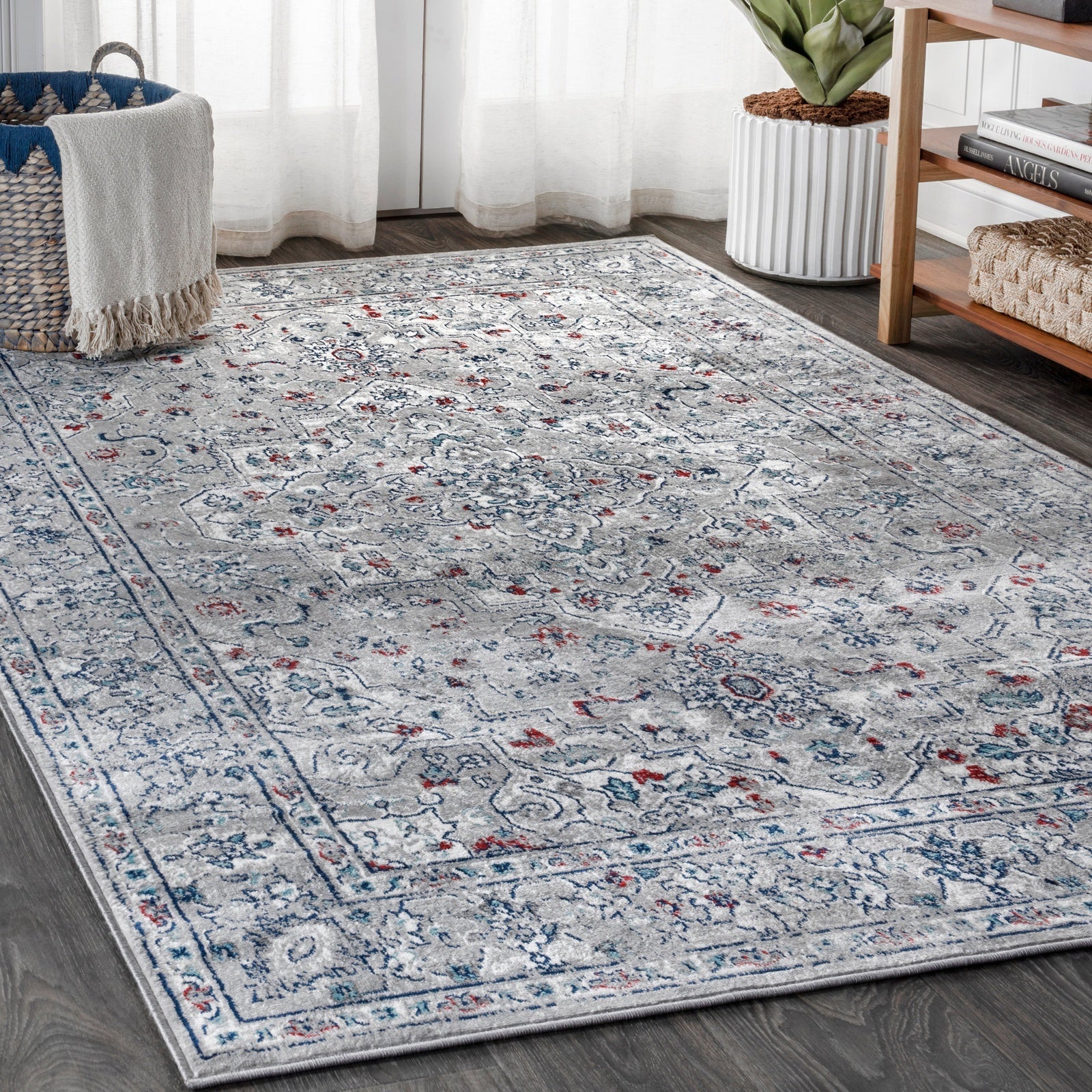 Modern Persian Vintage Medallion  Area Rug